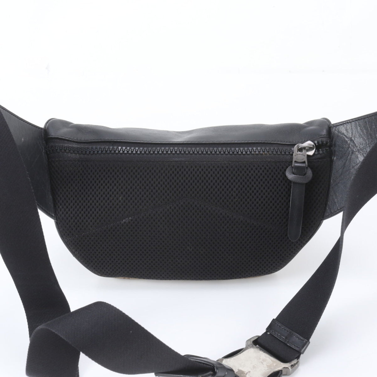 Coach Brown Leather Coated Canvas Pouch Shoulder Bag Sling Bag (Pre-Owned)