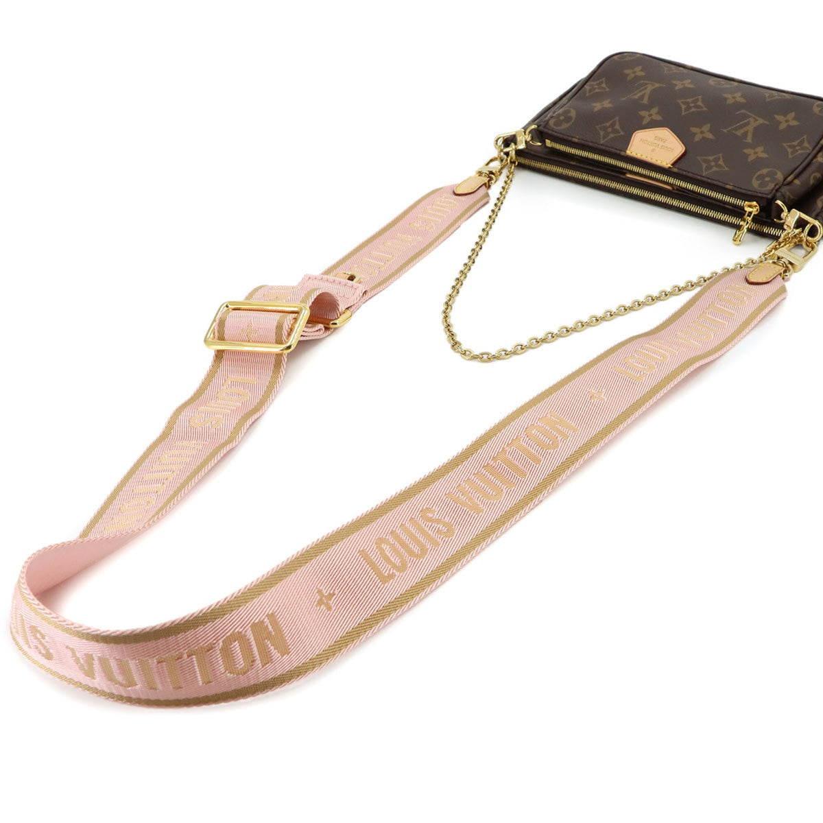 Louis Vuitton Monogram Rose Clair Monogram Handbag Pochette Pouch Shoulder Bag (Pre-Owned)