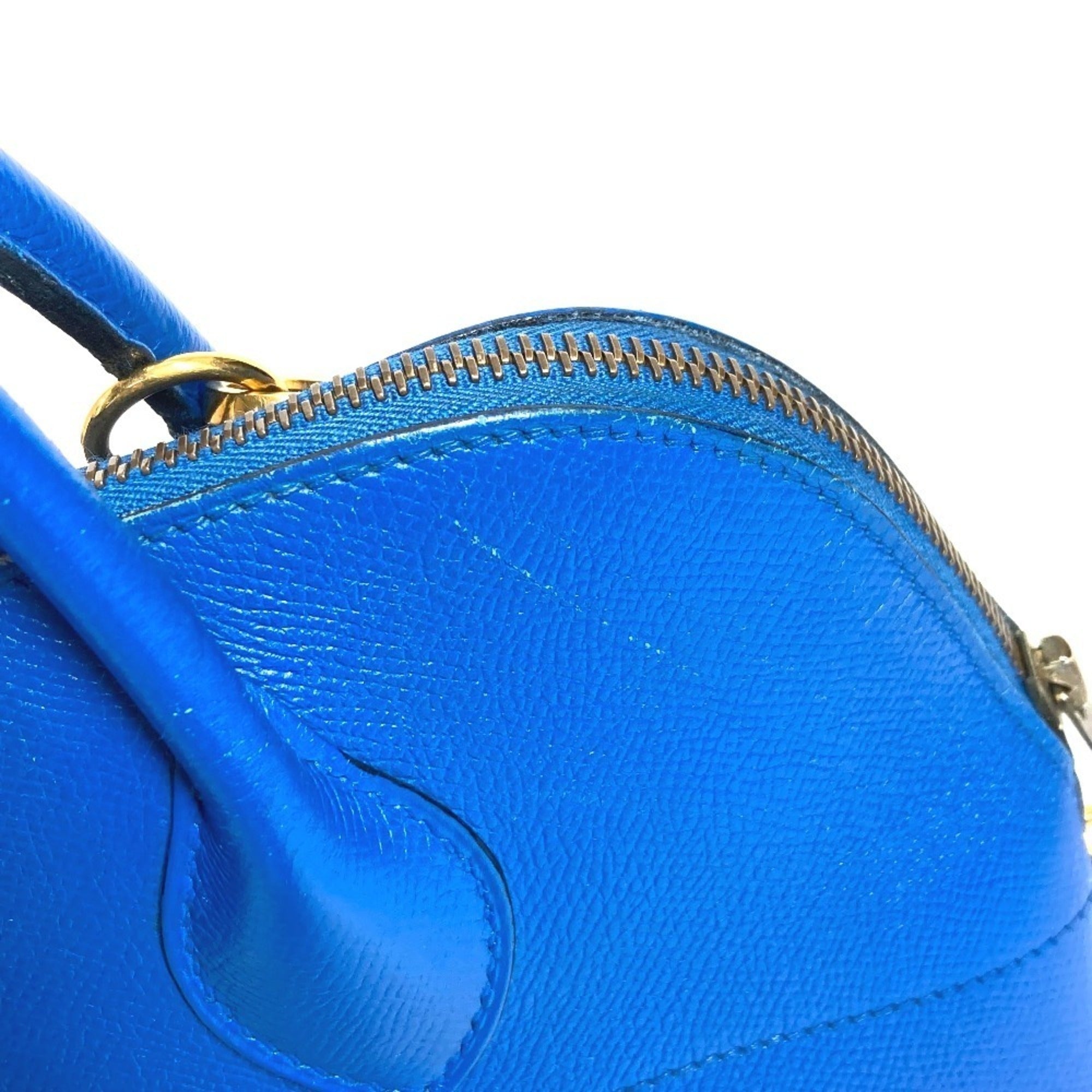 Hermes Blue Epsom Leather Handbag Shoulder Bag Tote Bag (Pre-Owned)