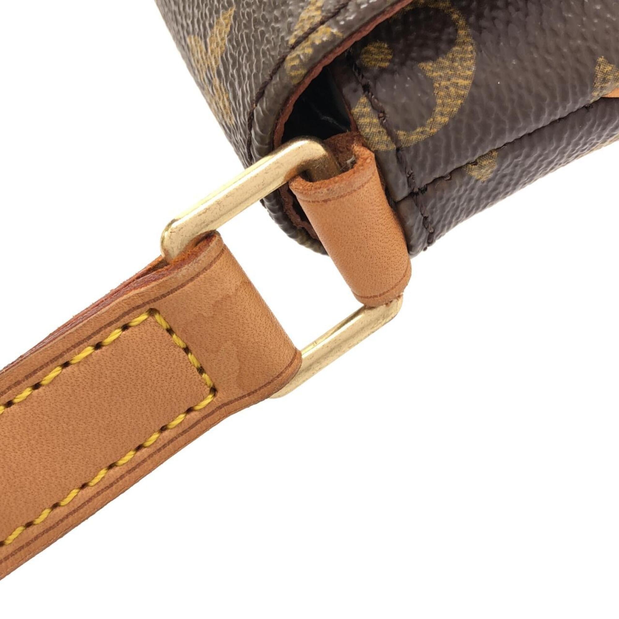 Louis Vuitton Marron Coated Canvas Shoulder Bag (Pre-Owned)