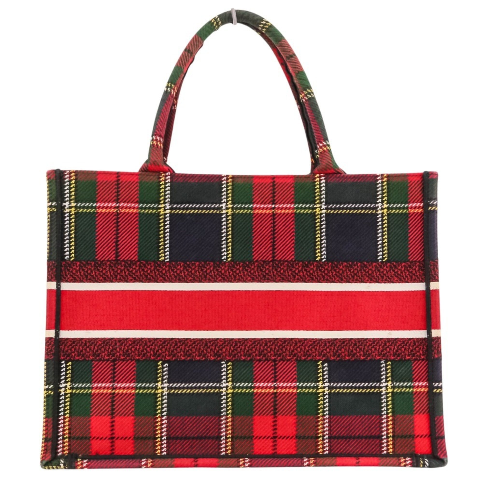 Christian Dior Green Green Red Color Handbag Tote Bag (Pre-Owned)