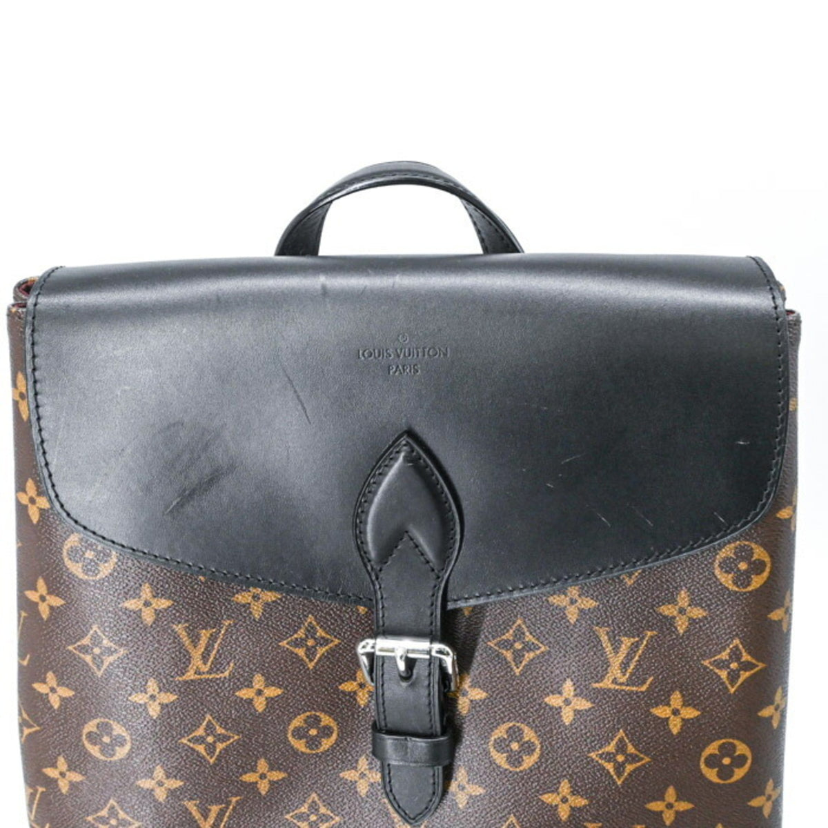 Louis Vuitton Black Brown Monogram Monogram Leather Backpack (Pre-Owned)
