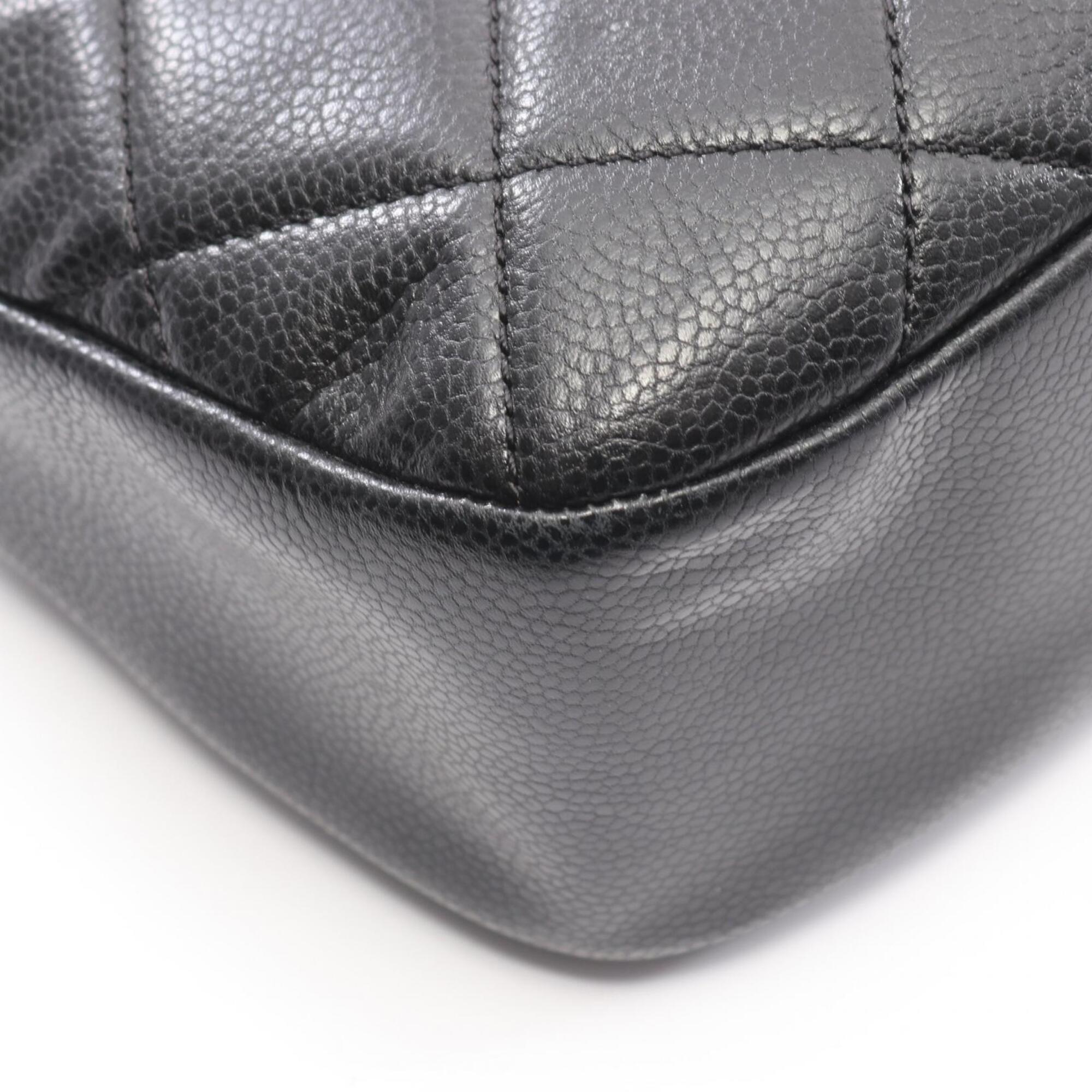 Chanel Matelasse Black Grained Calfskin Handbag Tote Bag (Pre-Owned)