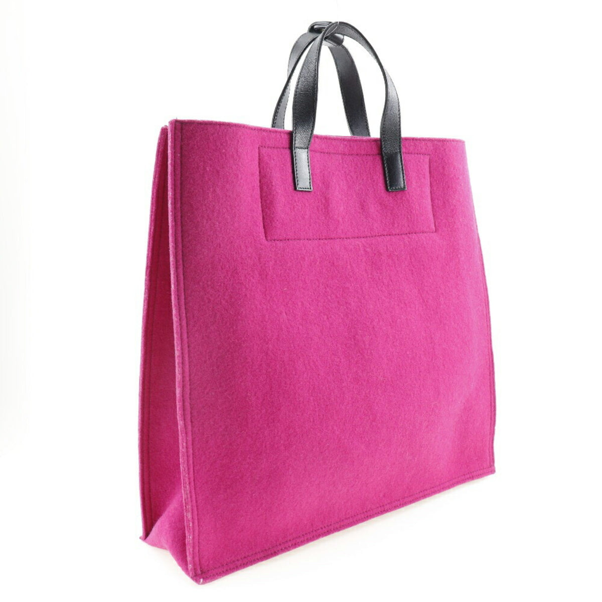 Saint Laurent Black Pink Felt Leather Tote Bag (Pre-Owned)
