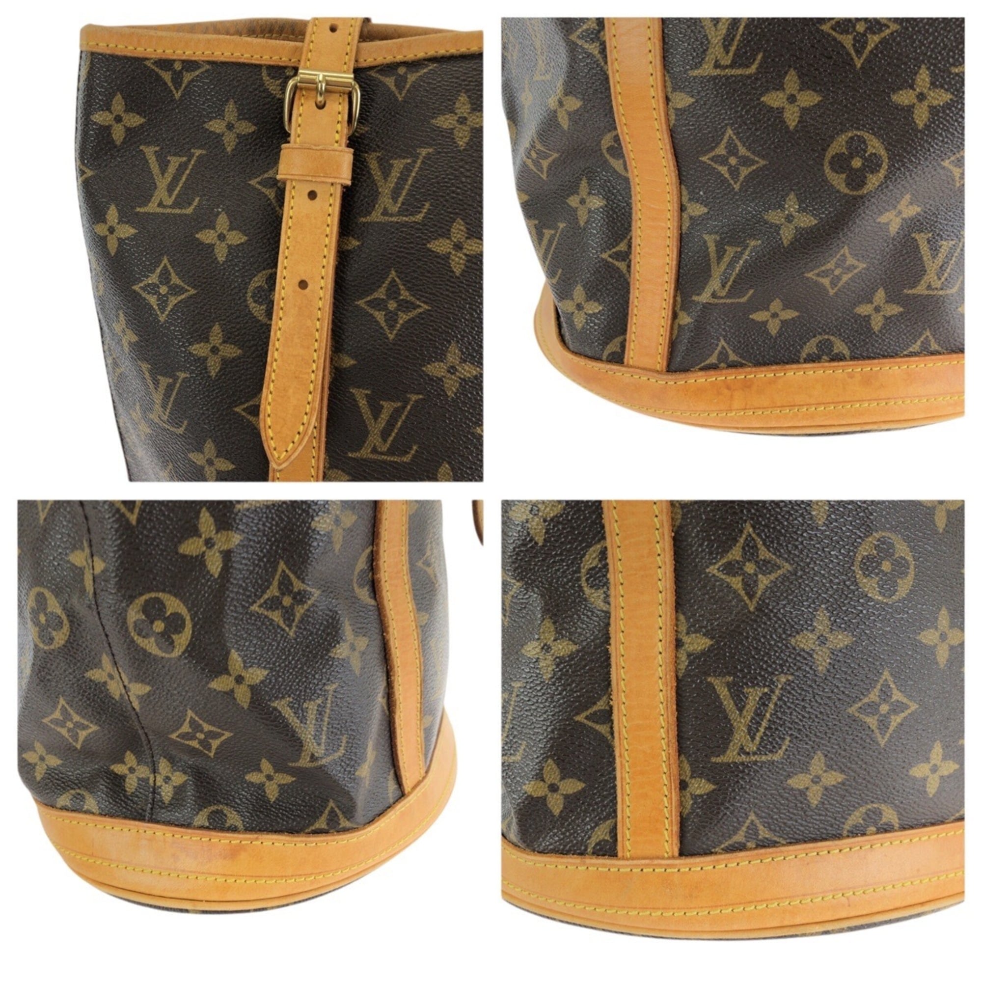 Louis Vuitton Brown Pvc Leather Shoulder Bag Tote Bag (Pre-Owned)
