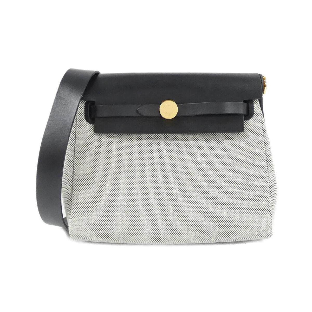 Hermes Black Ecru Shoulder Bag (Pre-Owned)