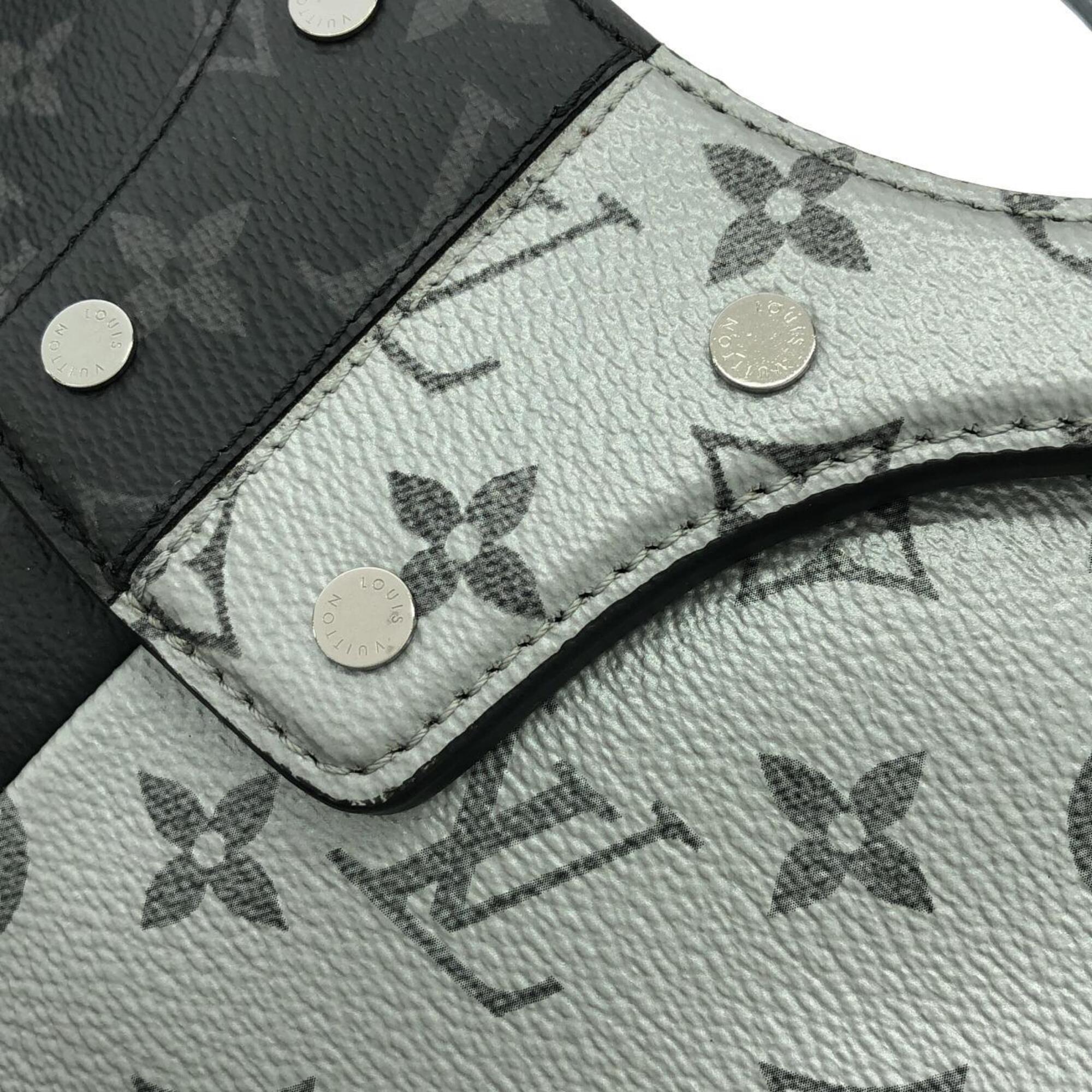 Louis Vuitton Black Silver Coated Canvas Handbag (Pre-Owned)