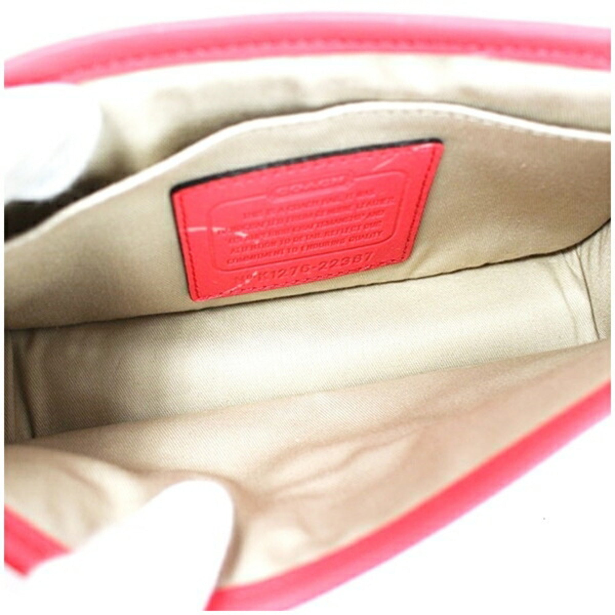 Coach Legacy Beige Pink Leather Shoulder Bag (Pre-Owned)