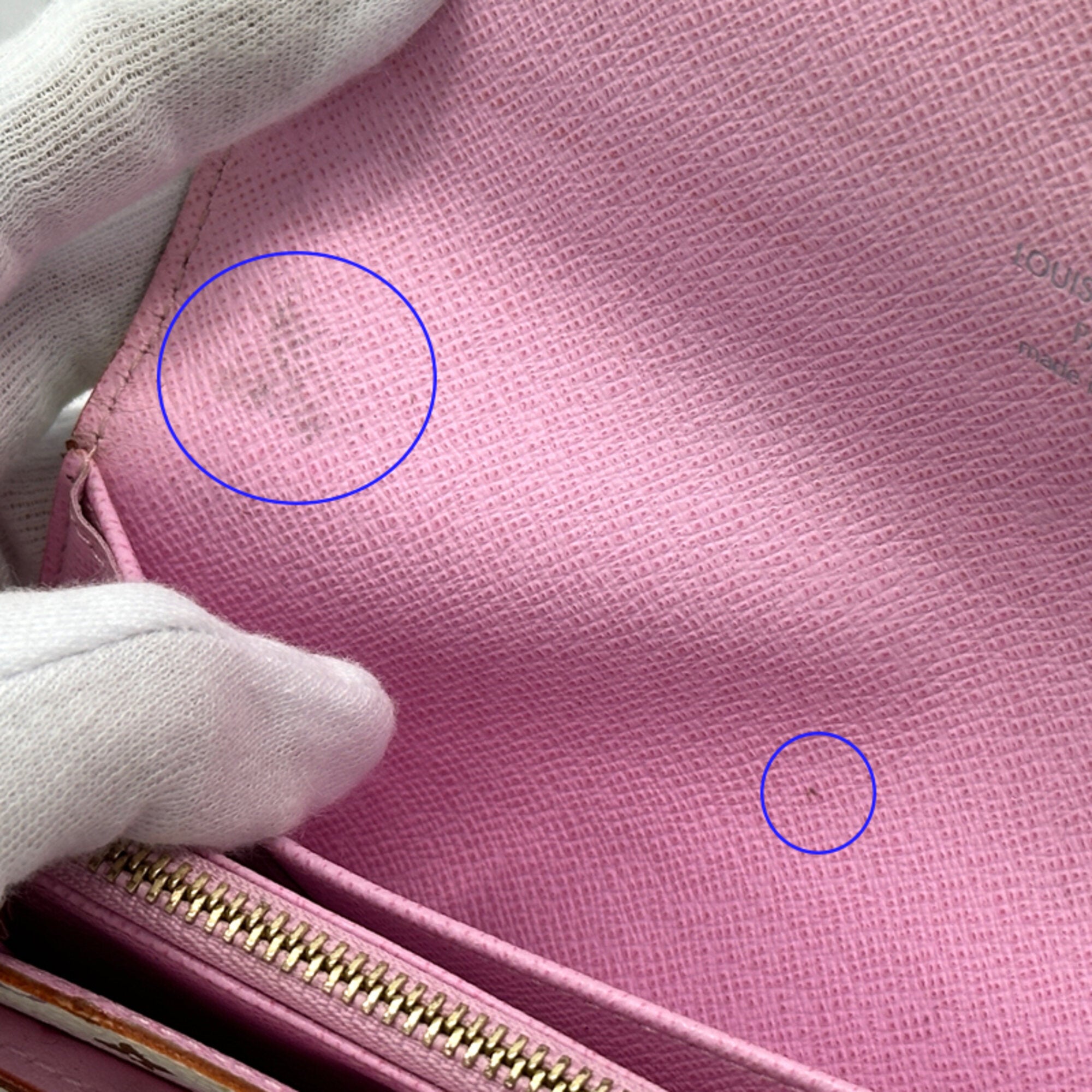 Louis Vuitton Litchi Pink White Monogram Multicolore Long Wallet (Bi-Fold) (Pre-Owned)