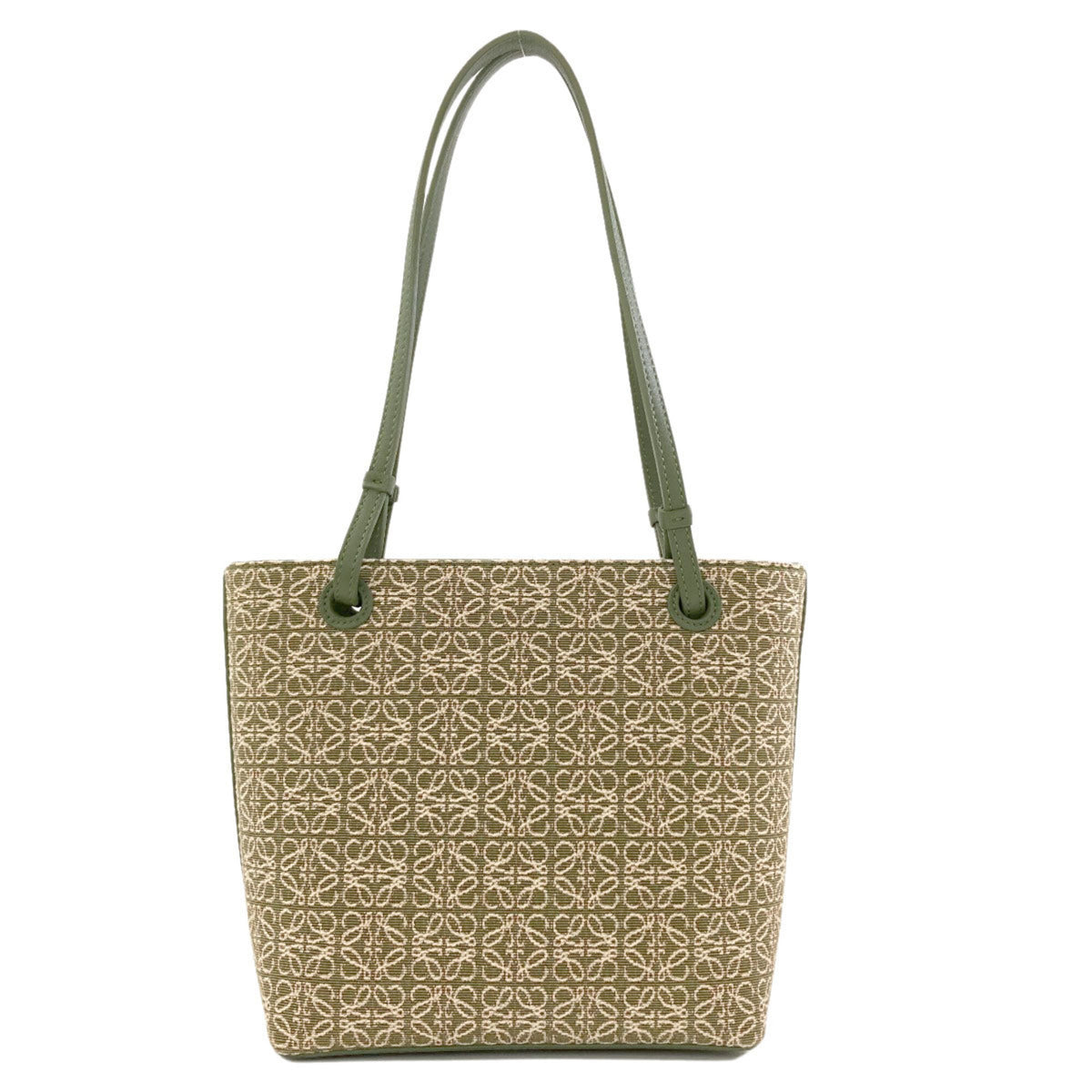 Loewe Green Canvas Tote Bag (Pre-Owned)
