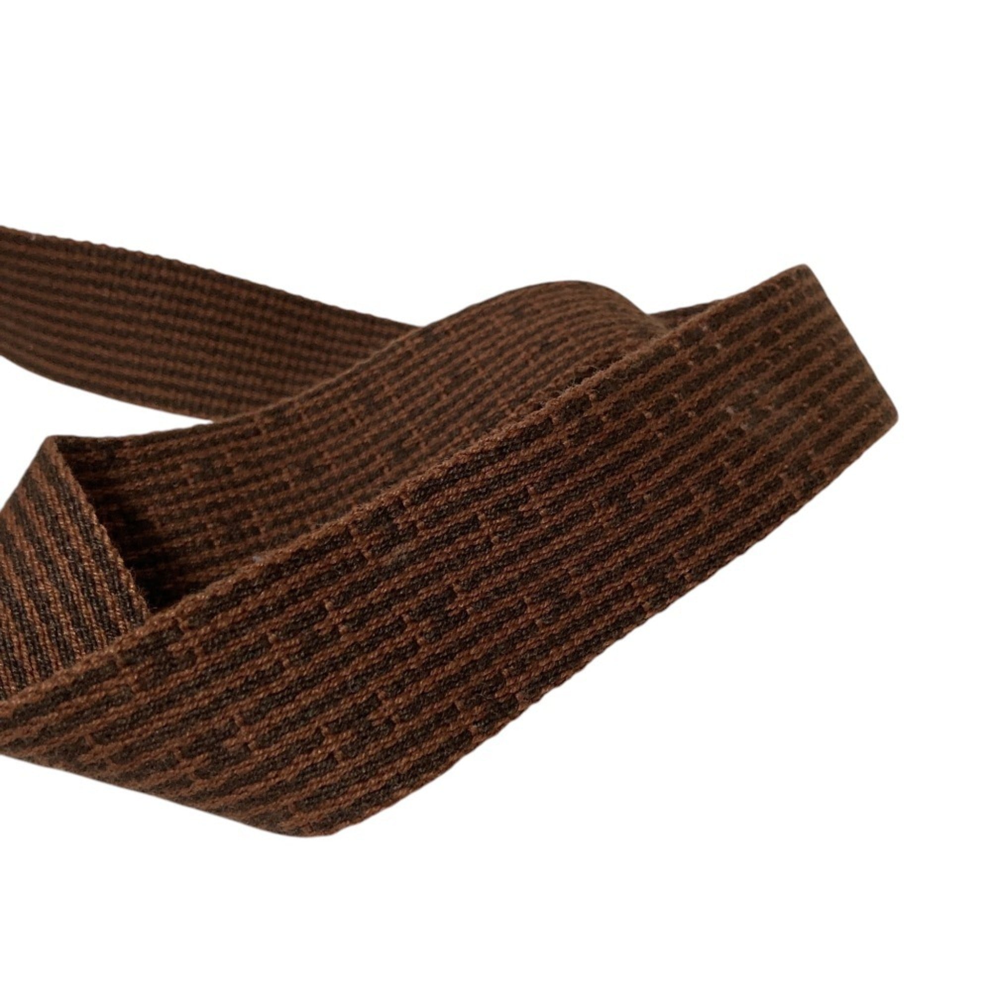 Hermes Brown Nylon Canvas Shoulder Bag (Pre-Owned)
