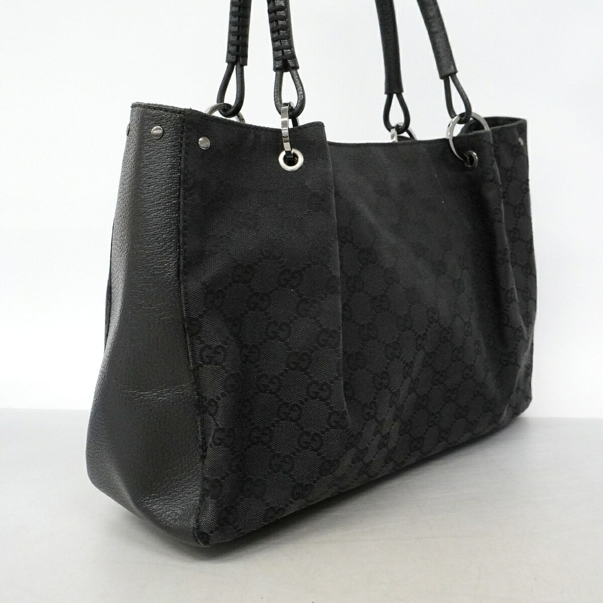 Gucci Black Canvas Tote Bag (Pre-Owned)