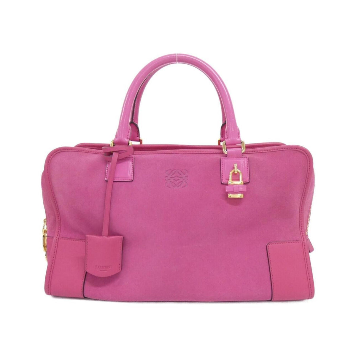Loewe Pink Suede Leather Handbag (Pre-Owned)