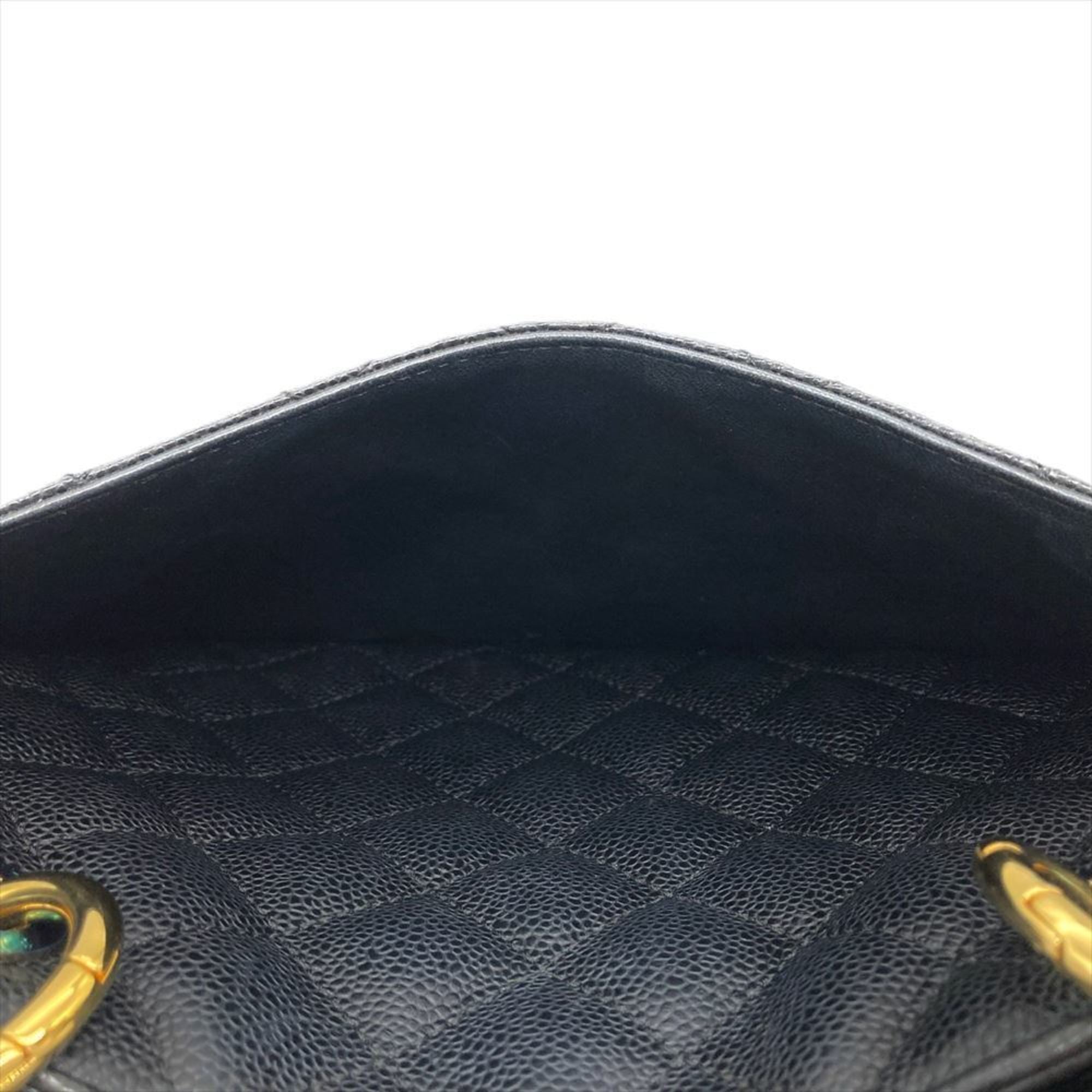 Chanel Black Grained Calfskin Tote Bag (Pre-Owned)