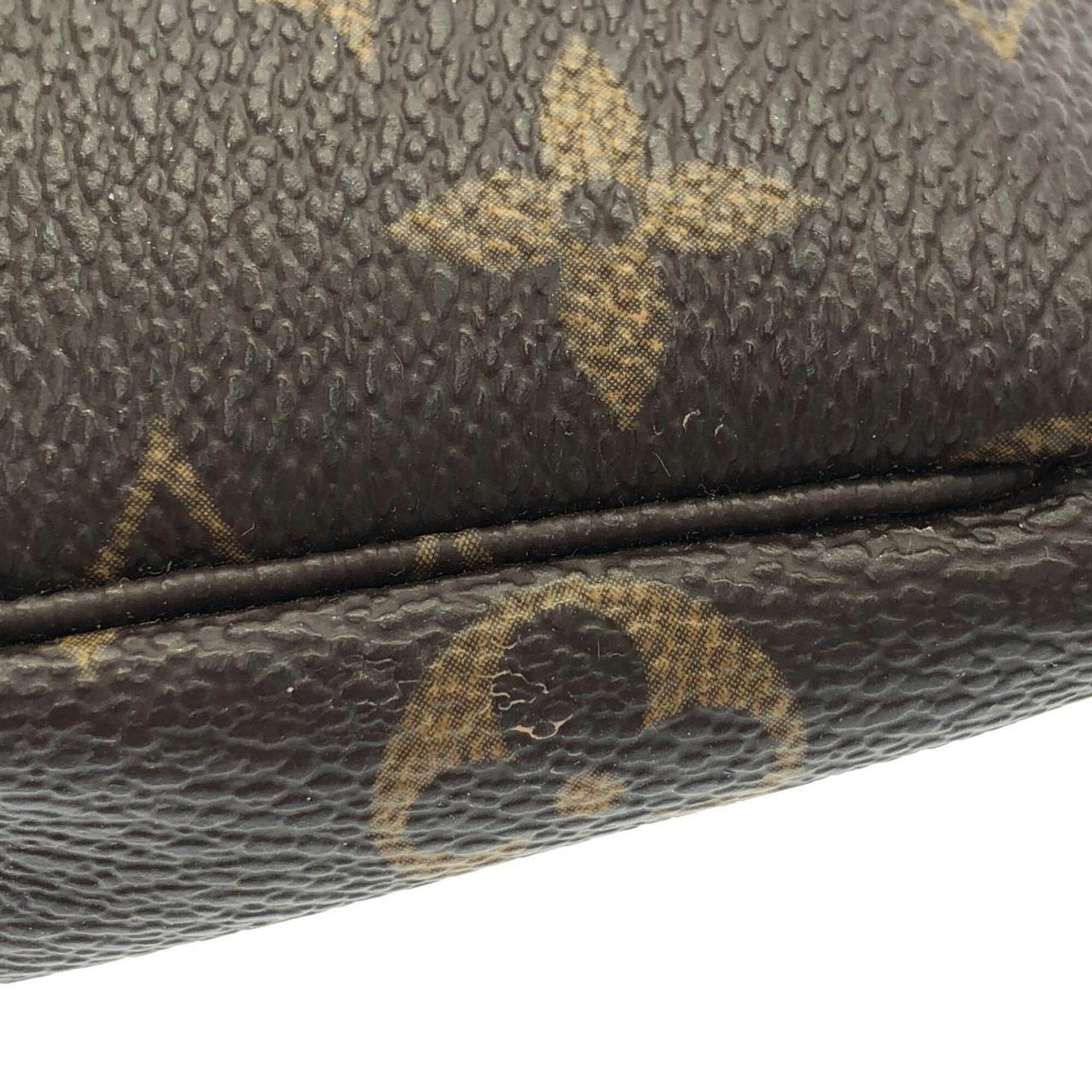 Louis Vuitton Marron Coated Canvas Pochette Pouch (Pre-Owned)