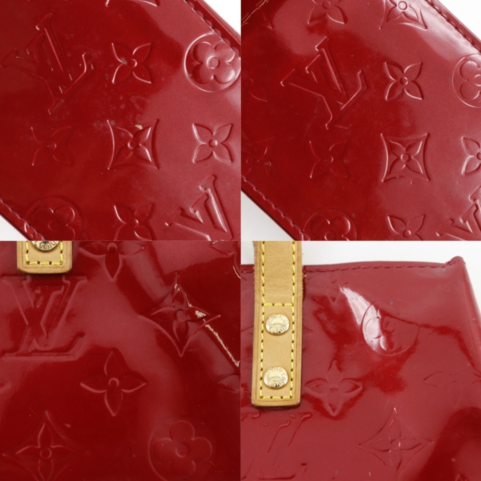 Louis Vuitton Pomme D'amour Red Color Monogram Vernis Handbag (Pre-Owned)