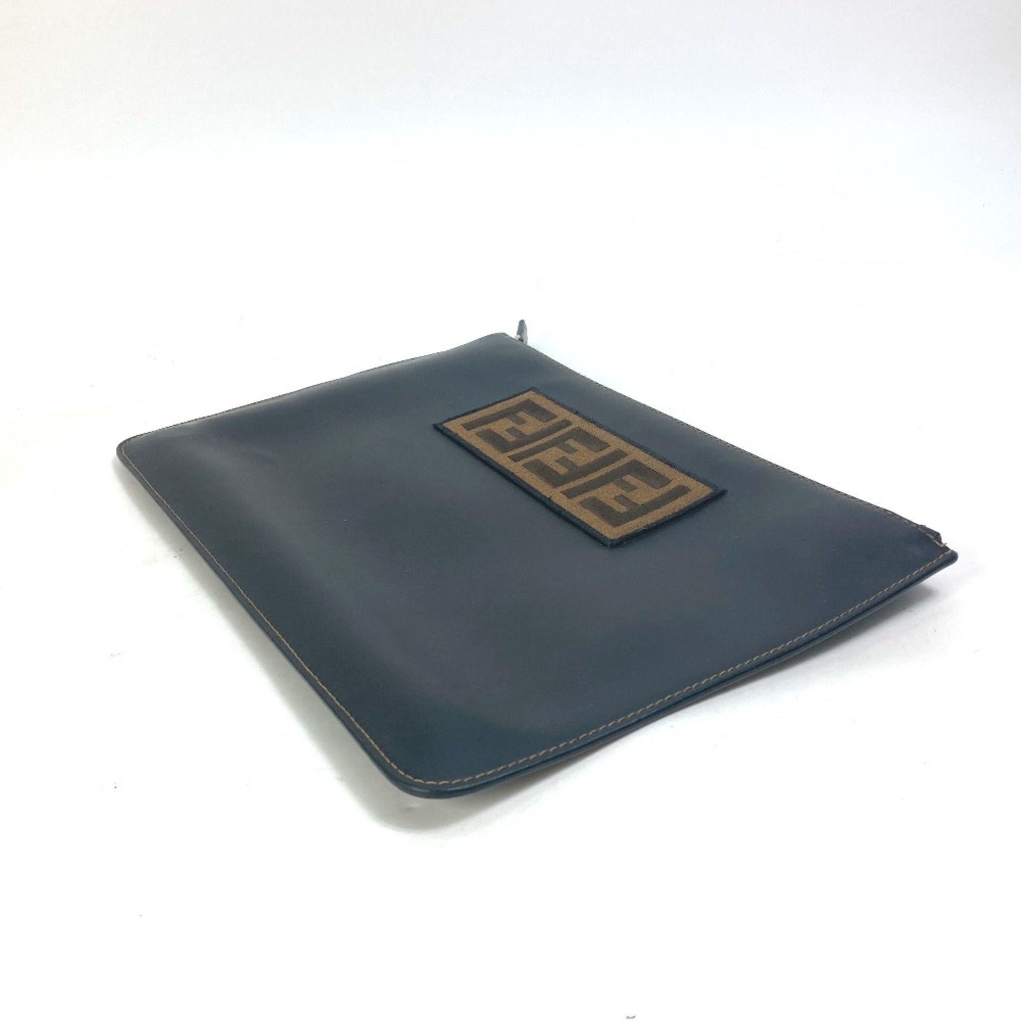 Fendi Black Leather Clutch Bag (Pre-Owned)