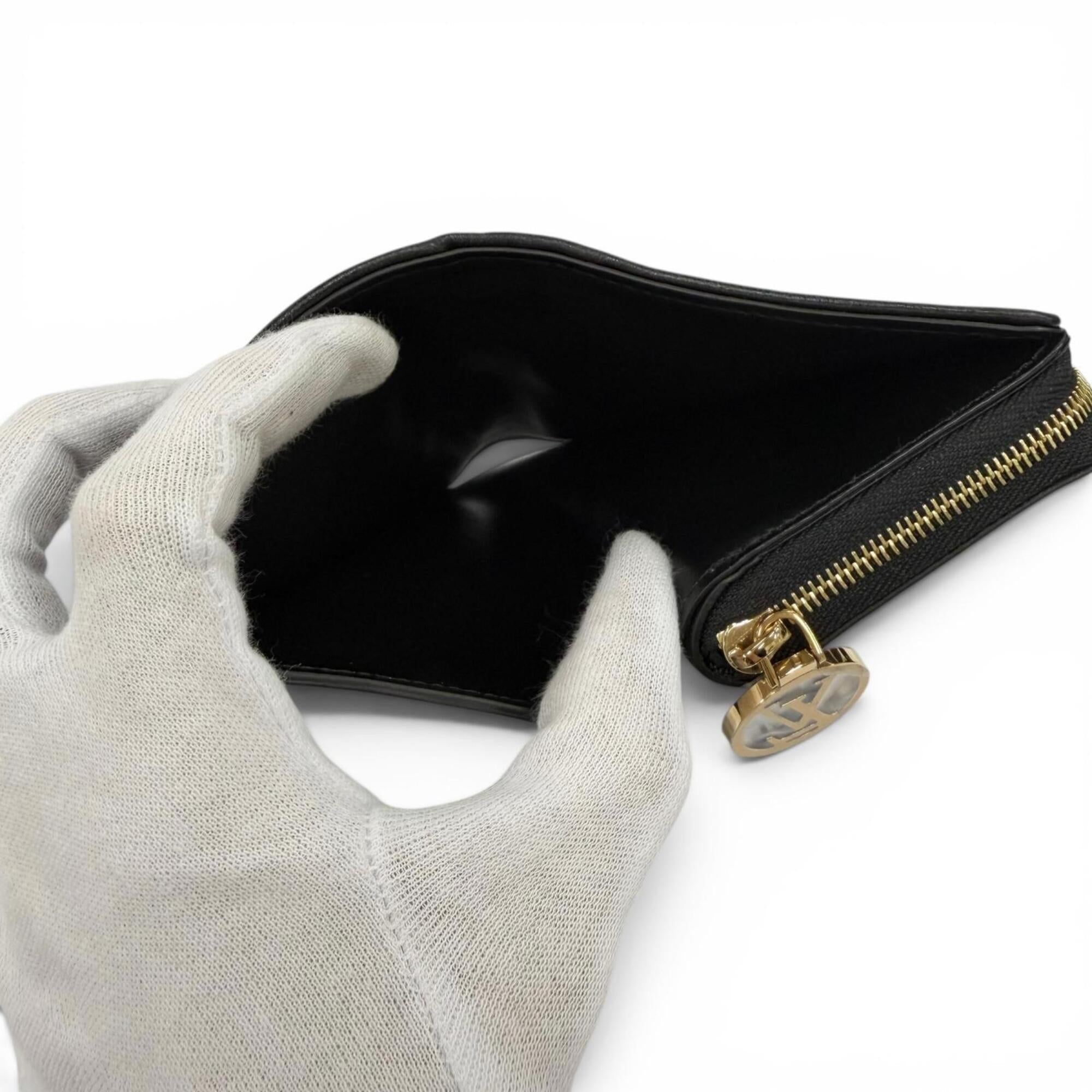 Louis Vuitton Black Leather Wallet (Bi-Fold) (Pre-Owned)