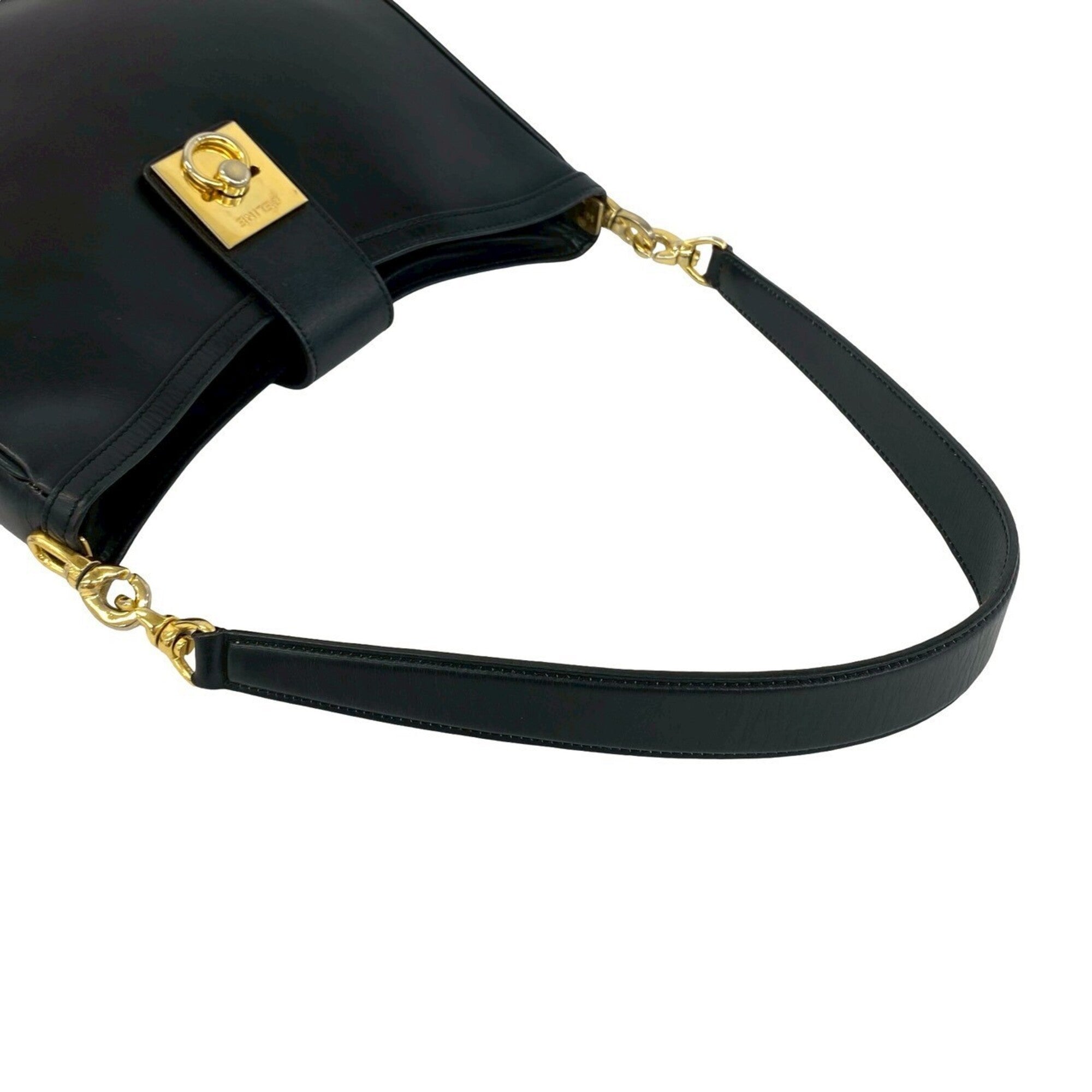 Celine Black Leather Shoulder Bag Tote Bag (Pre-Owned)