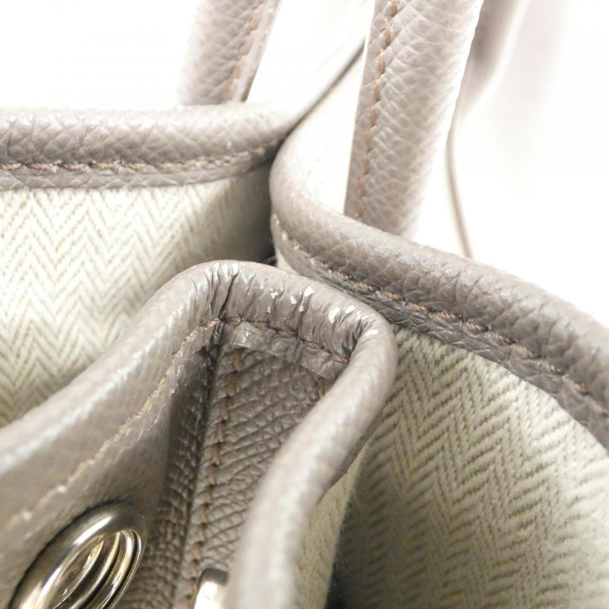 Hermes Etain Gray Epsom Leather Handbag (Pre-Owned)