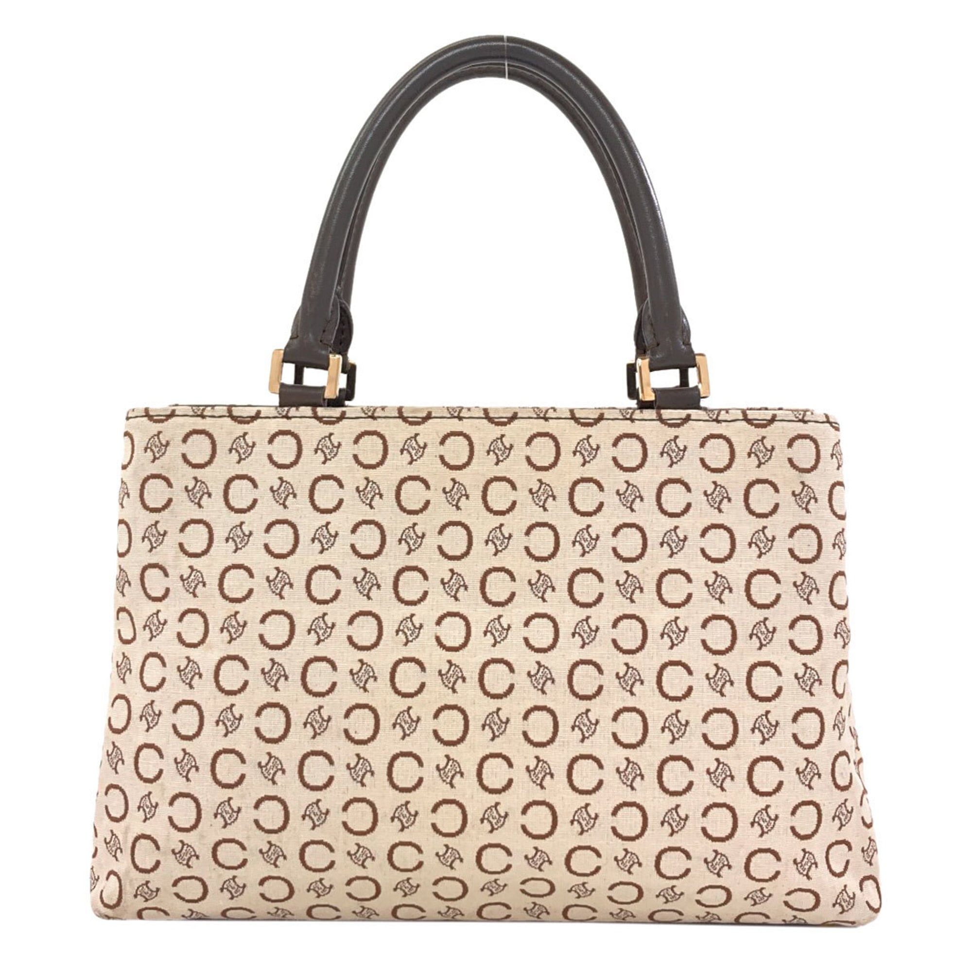 Celine Beige Canvas Leather Handbag (Pre-Owned)