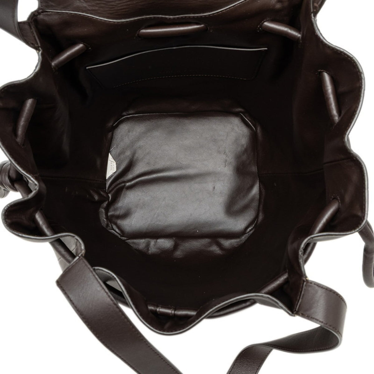 Bottega Veneta Dark Brown Leather Shoulder Bag Tote Bag (Pre-Owned)