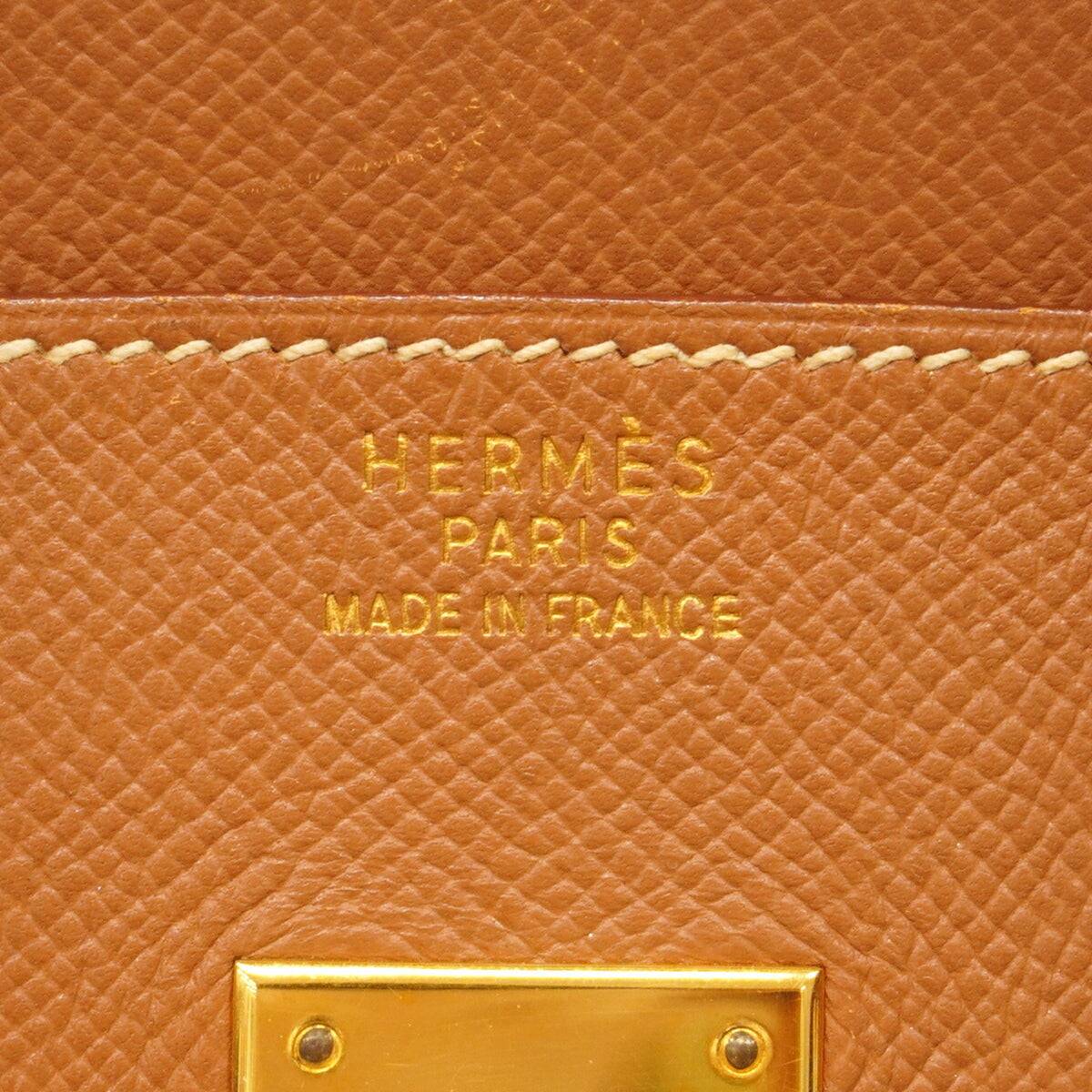 Hermes Gold Courchevel Leather Handbag (Pre-Owned)