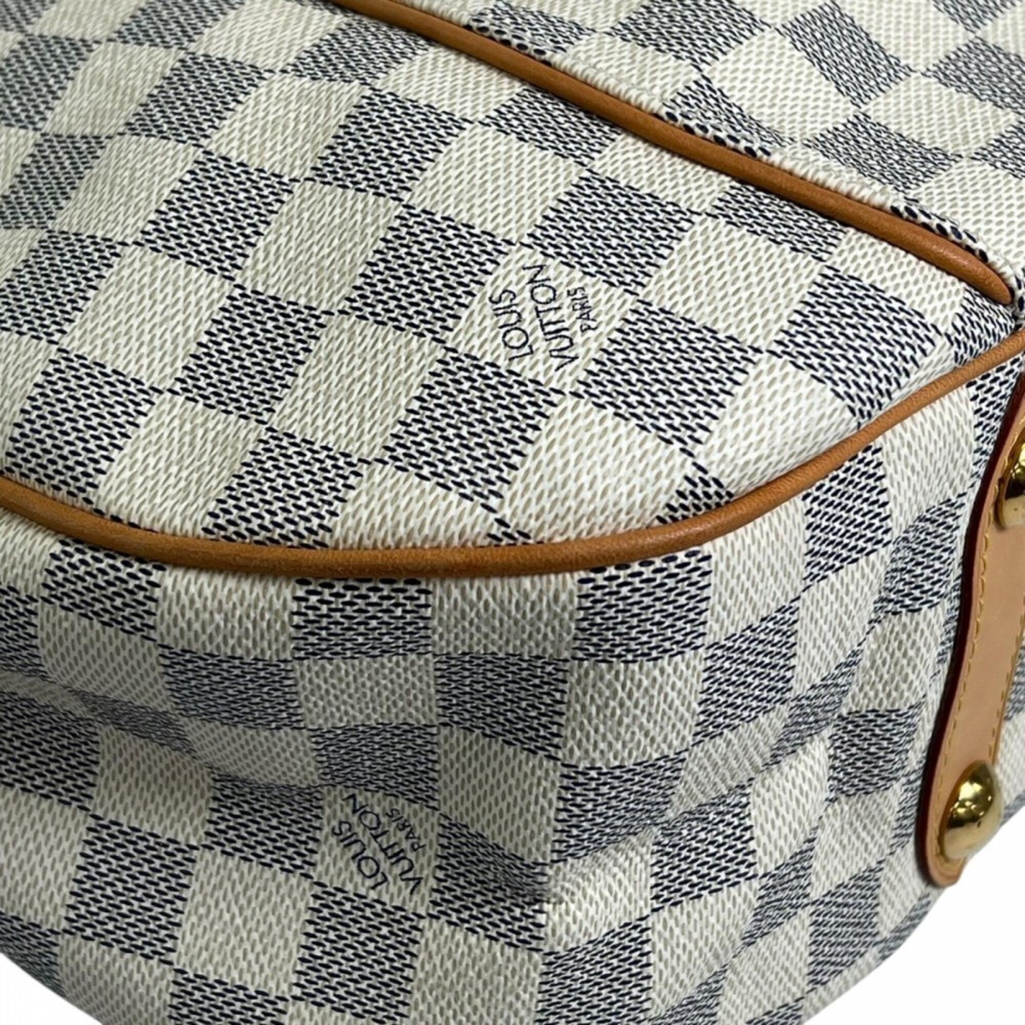Louis Vuitton White Damier Azur Canvas Shoulder Bag (Pre-Owned)