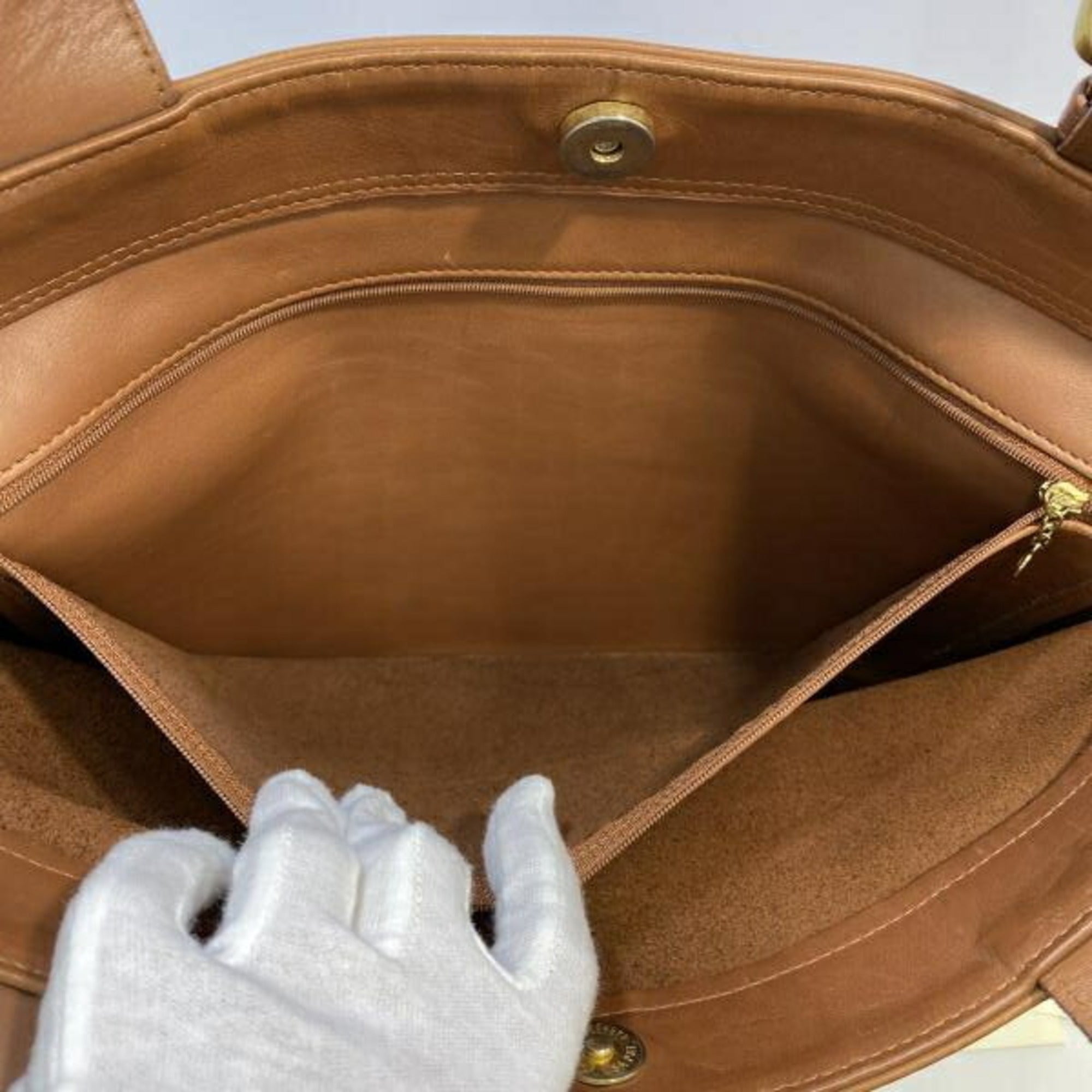 Coach Brown Leather Tote Bag (Pre-Owned)