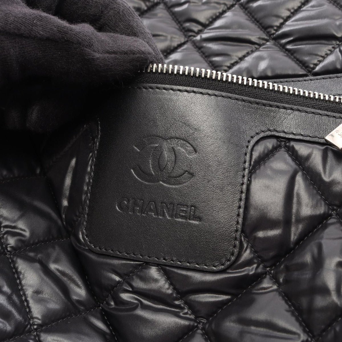 Chanel Black Nylon Leather Backpack (Pre-Owned)