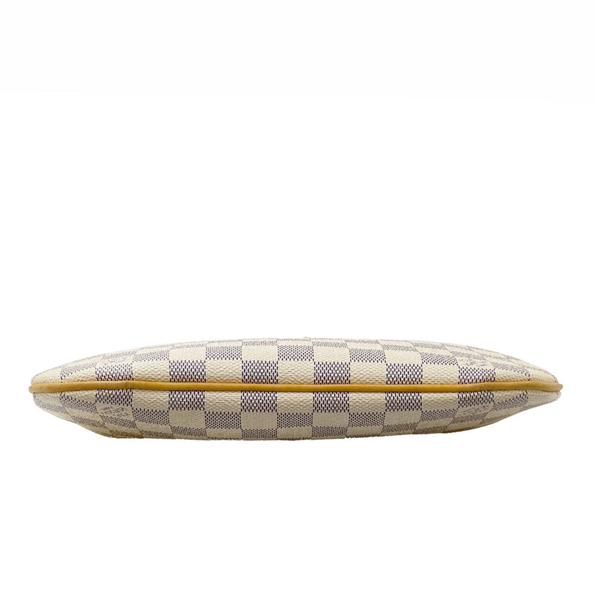 Louis Vuitton Ivory Damier Azur Canvas Pochette Shoulder Bag (Pre-Owned)