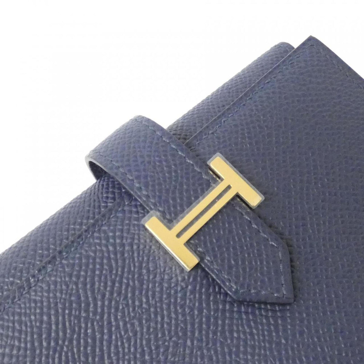 Hermes Blue Indigo Epsom Leather Wallet (Tri-Fold) (Pre-Owned)