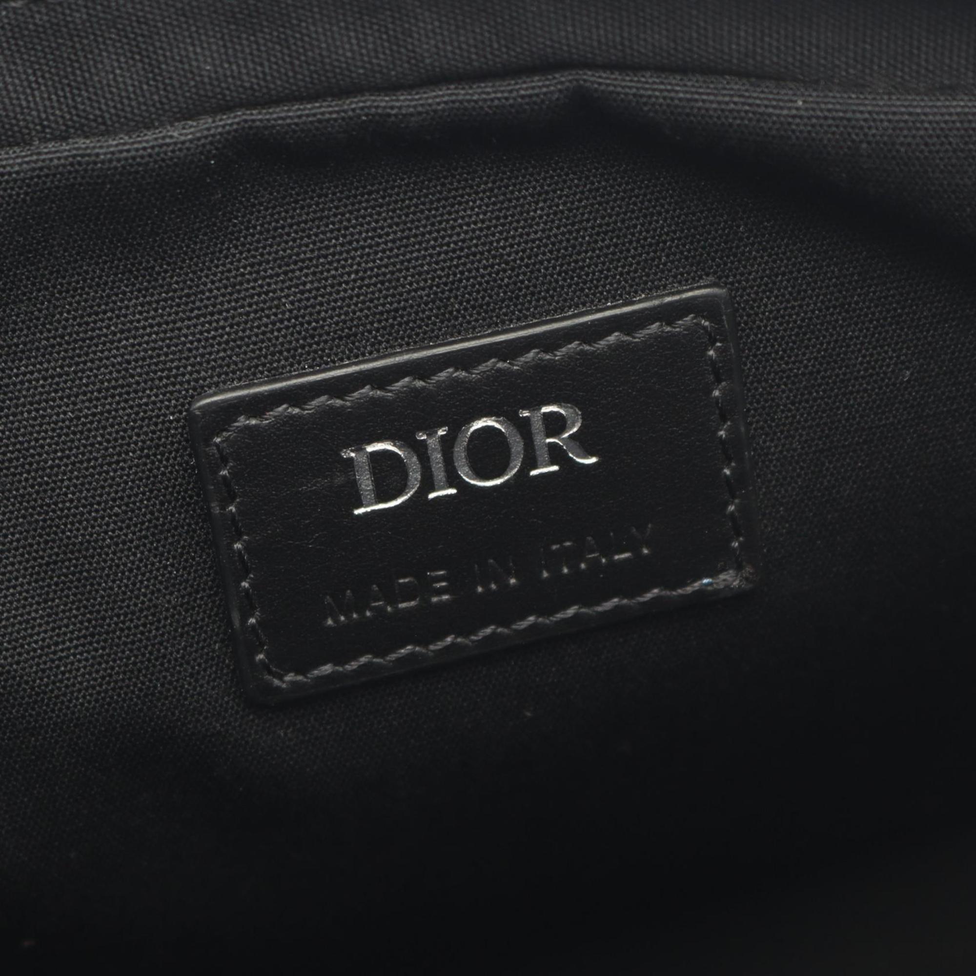 Christian Dior Black Coated Canvas Leather Shoulder Bag (Pre-Owned)