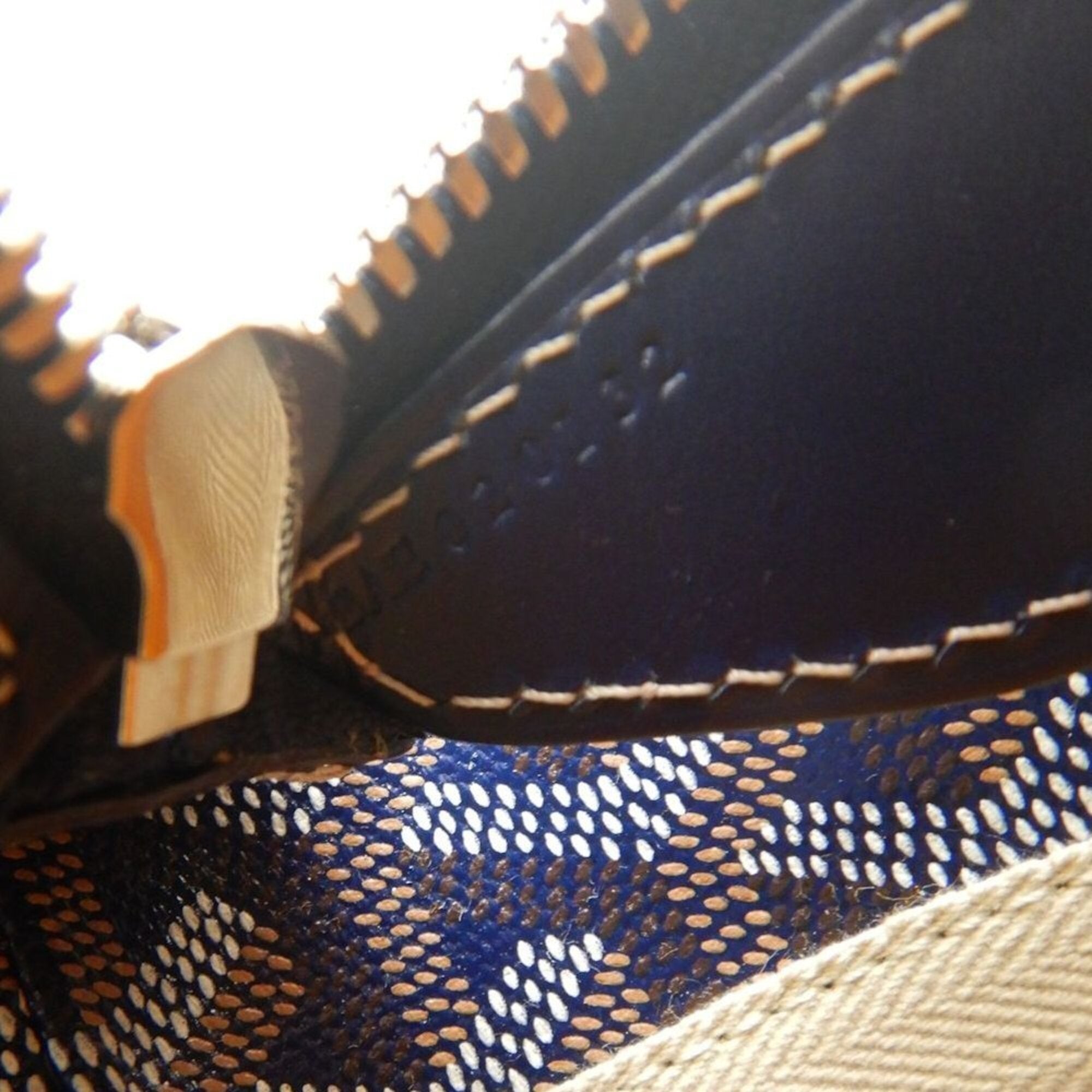 Goyard Navy Coated Canvas Tote Bag (Pre-Owned)