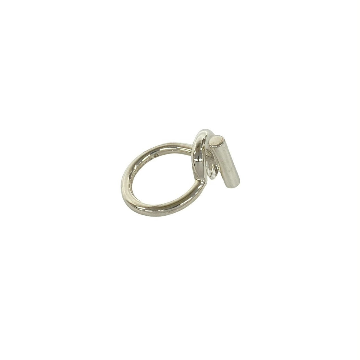 Hermes Silver Silver 925 Band Ring (Pre-Owned)