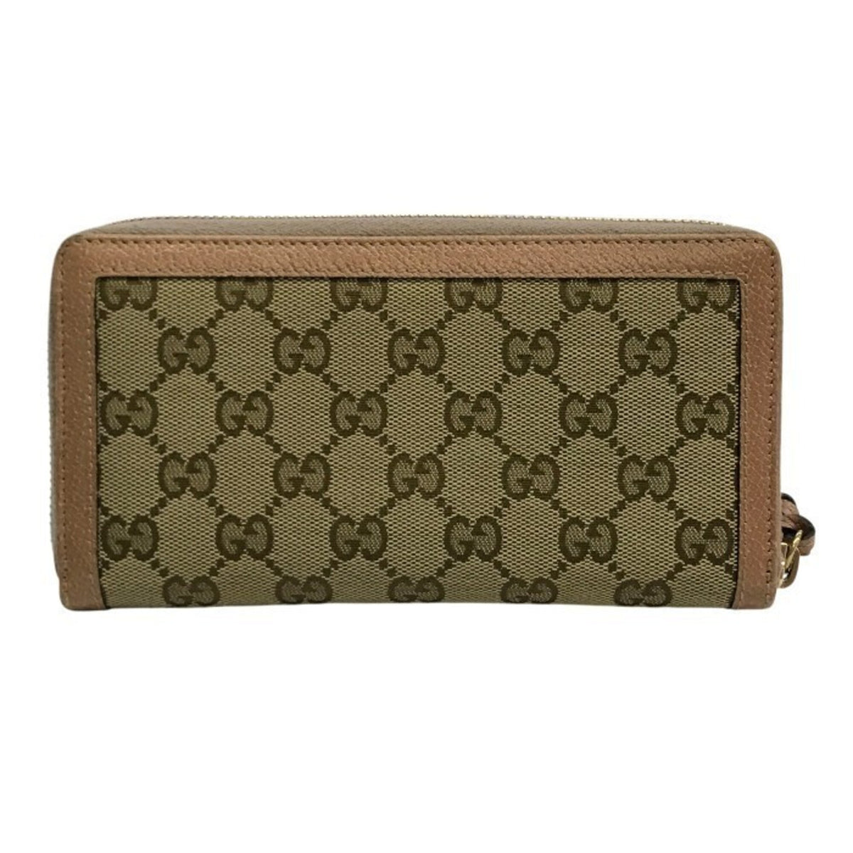 Gucci Pink Beige Gg Canvas Long Wallet (Bi-Fold) (Pre-Owned)