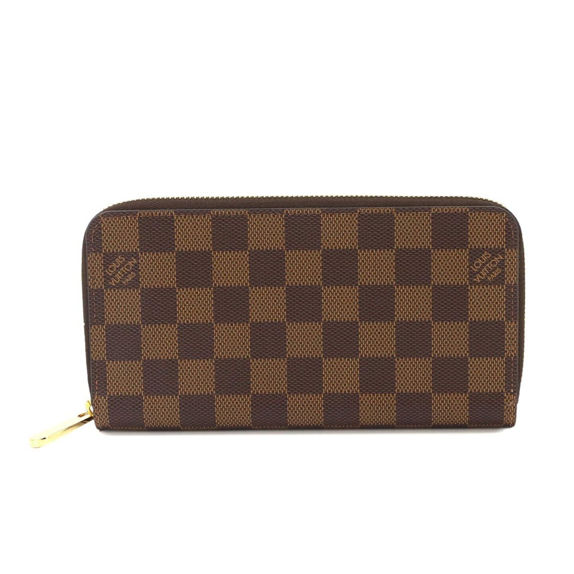 Louis Vuitton Damier Canvas Ebene Rose Ballerine Damier Canvas Long Wallet (Bi-Fold) (Pre-Owned)