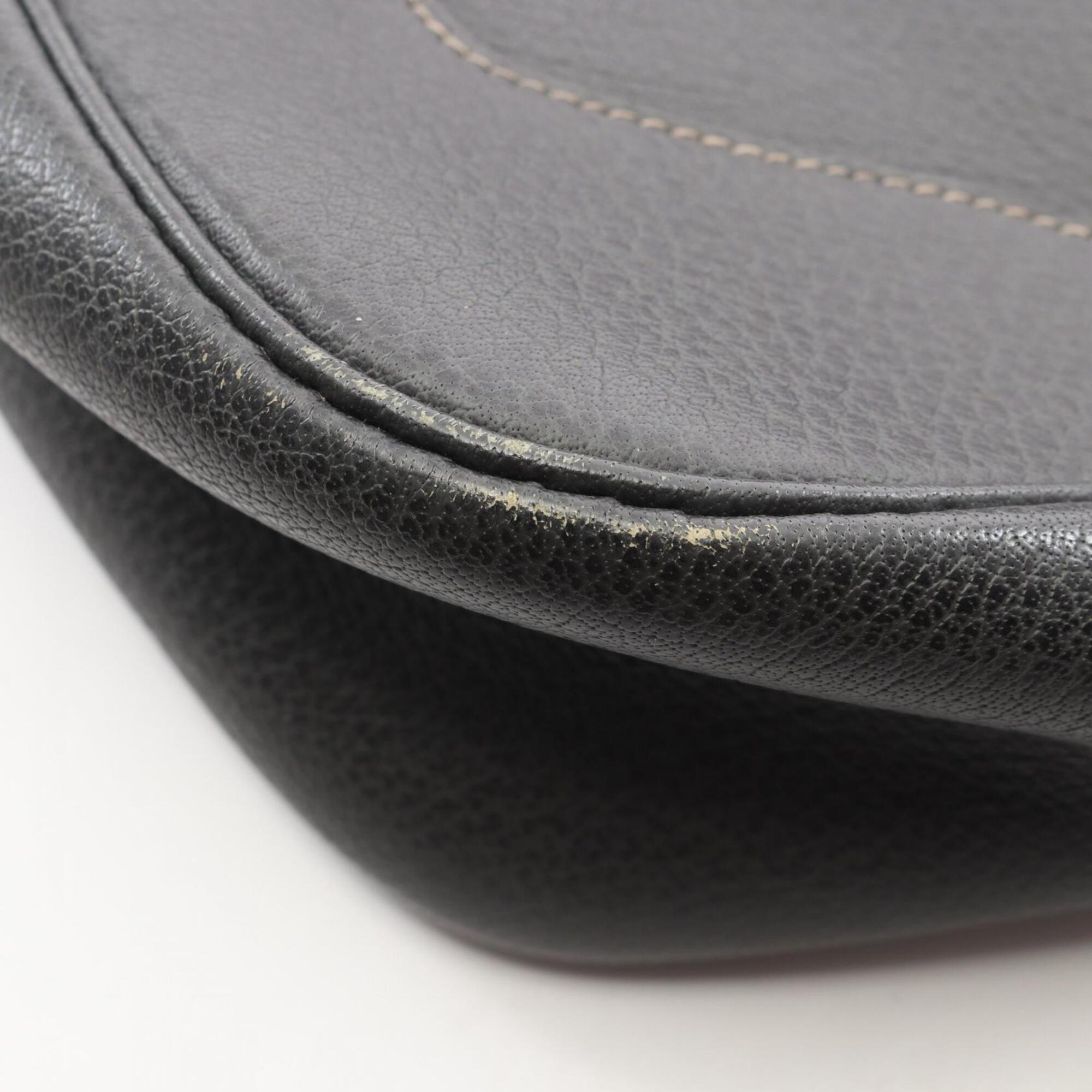 Hermes Gray Buffalo Leather Handbag Shoulder Bag (Pre-Owned)