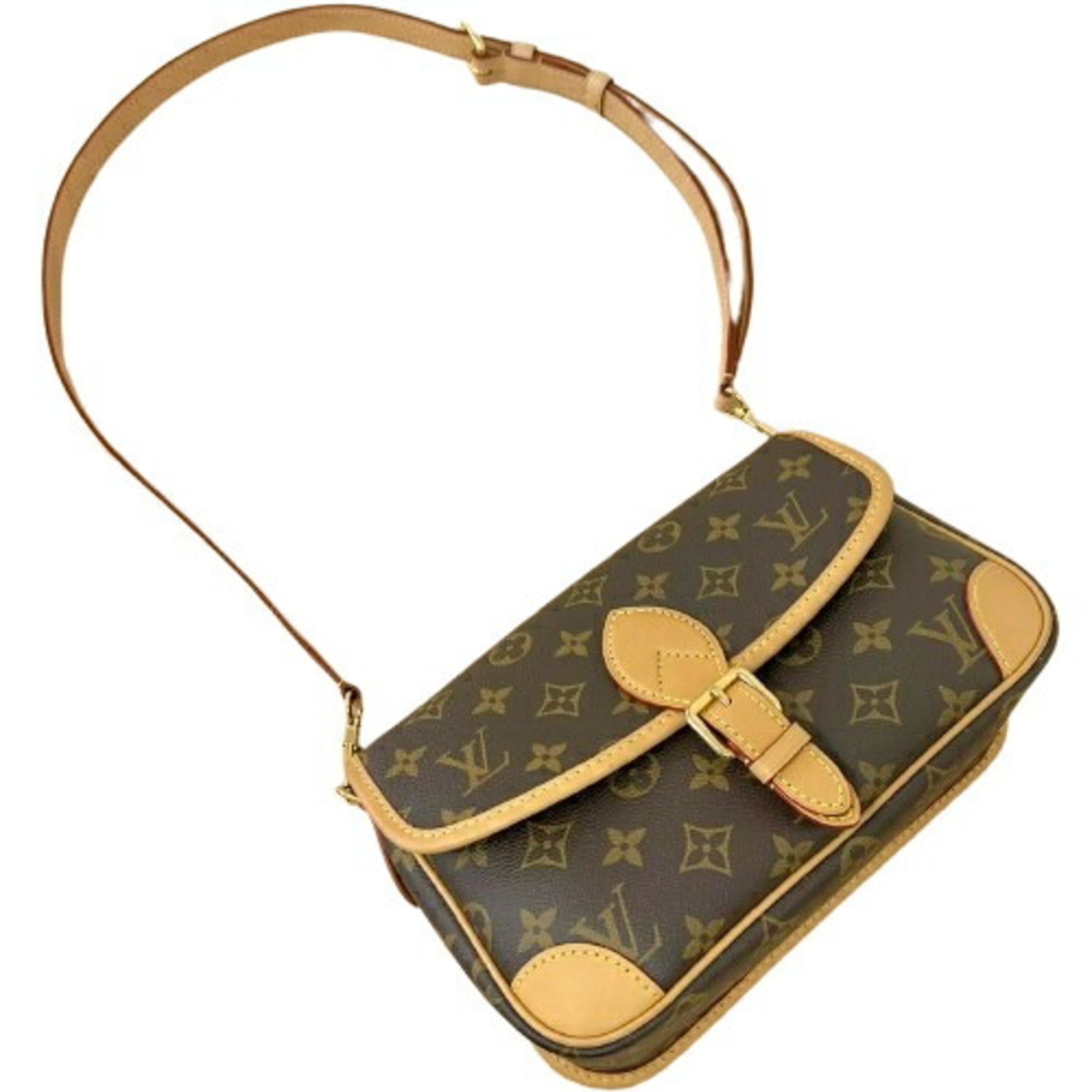 Louis Vuitton Monogram Brown Leather Shoulder Bag (Pre-Owned)
