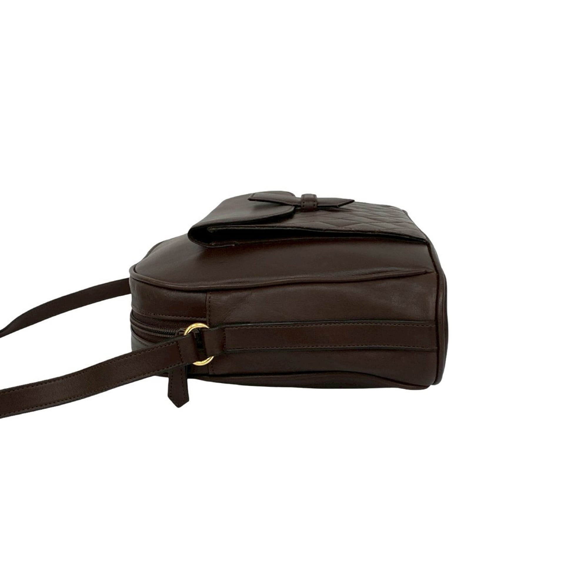 Yves Saint Laurent Brown Leather Pochette Shoulder Bag (Pre-Owned)