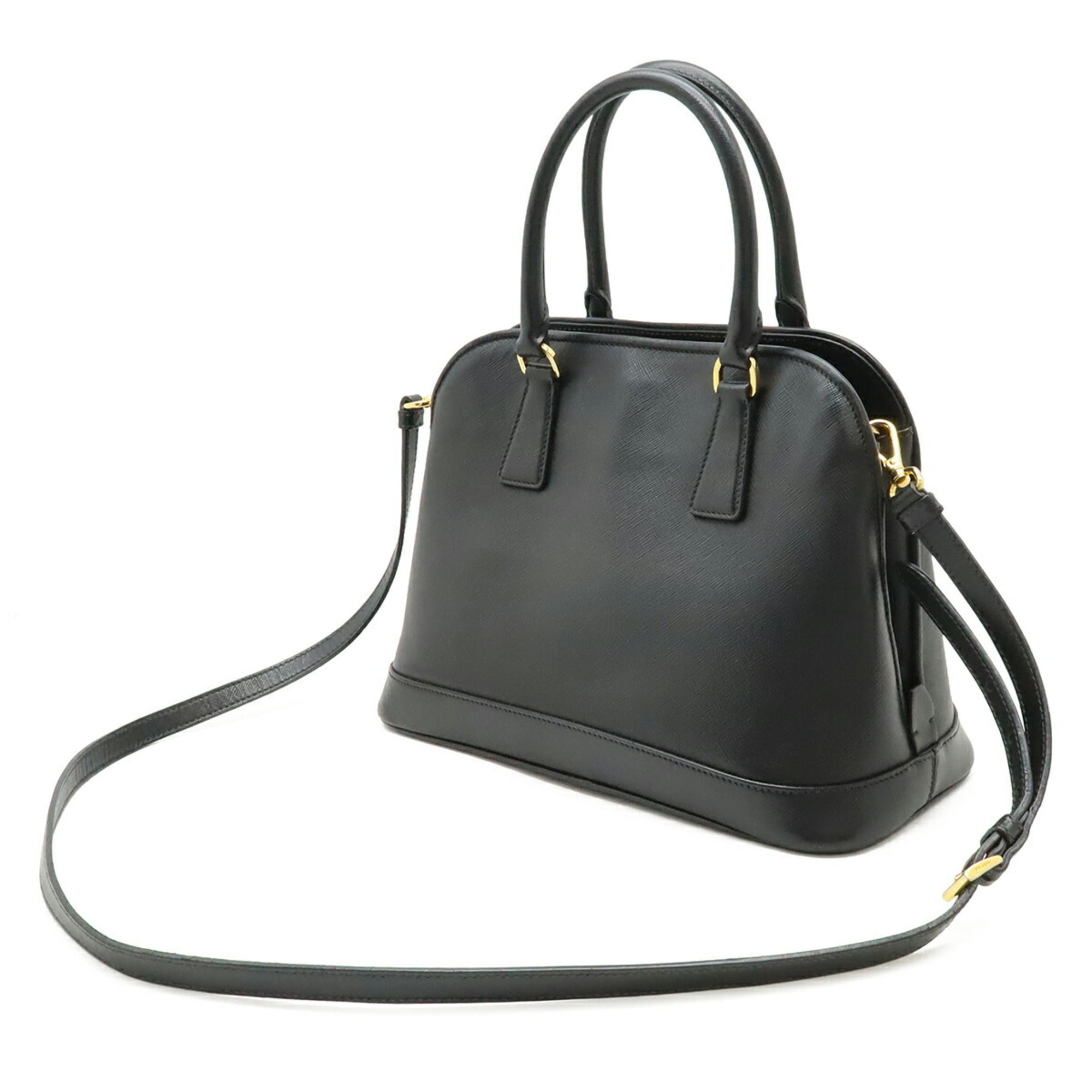 Prada Black Nero Leather Handbag Shoulder Bag (Pre-Owned)