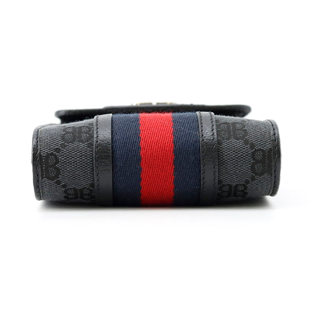 Balenciaga Black Navy Red Color Canvas Leather Handbag Pouch Shoulder Bag (Pre-Owned)