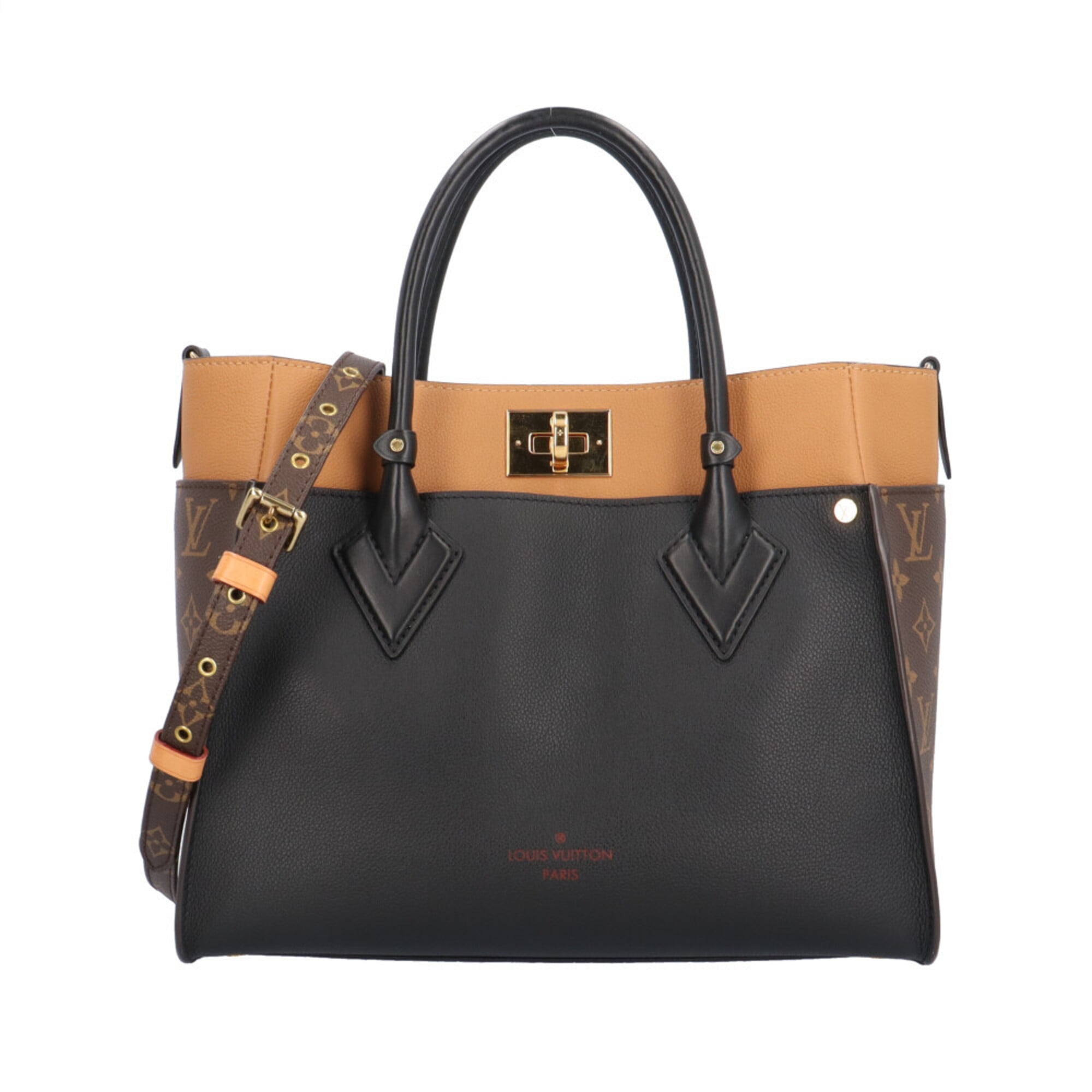 Louis Vuitton Monogram Black Brown Monogram Leather Handbag Shoulder Bag (Pre-Owned)