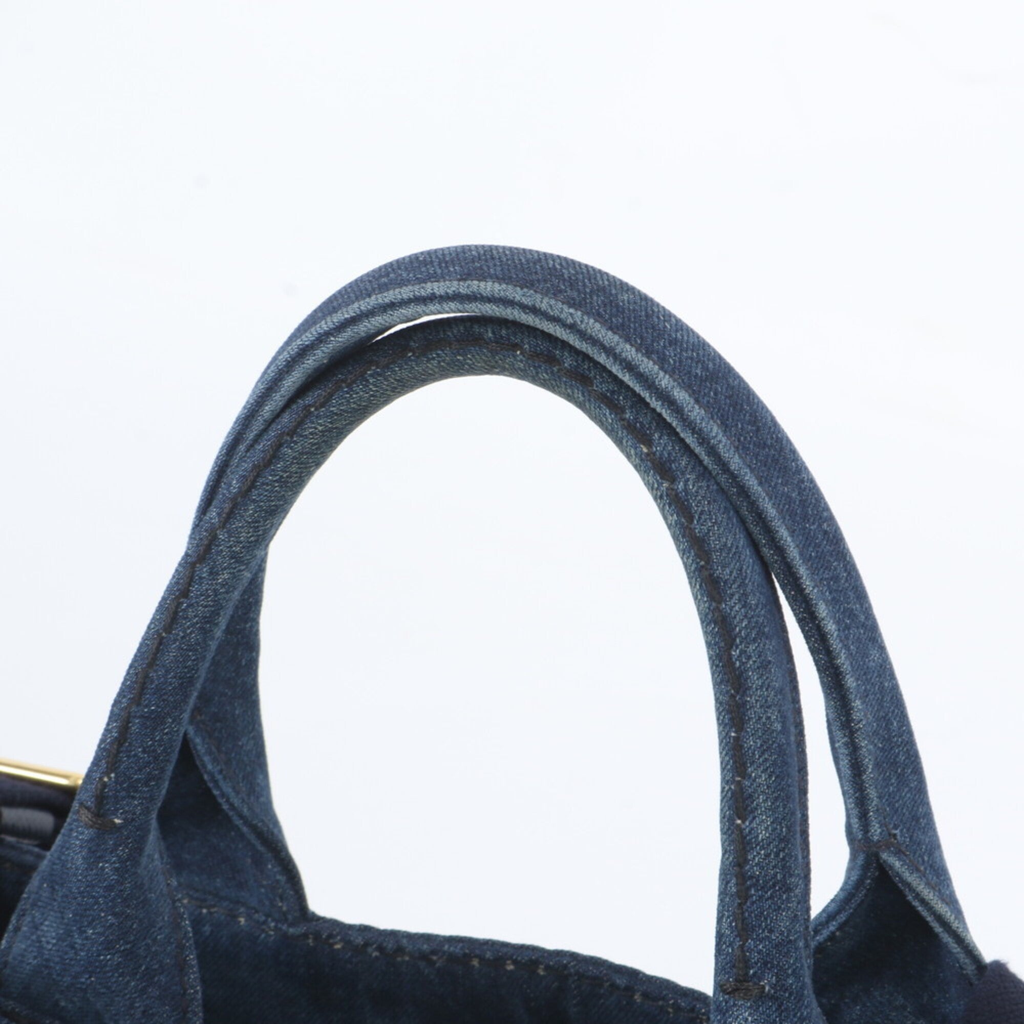Prada Dark Blue Handbag Shoulder Bag Tote Bag (Pre-Owned)