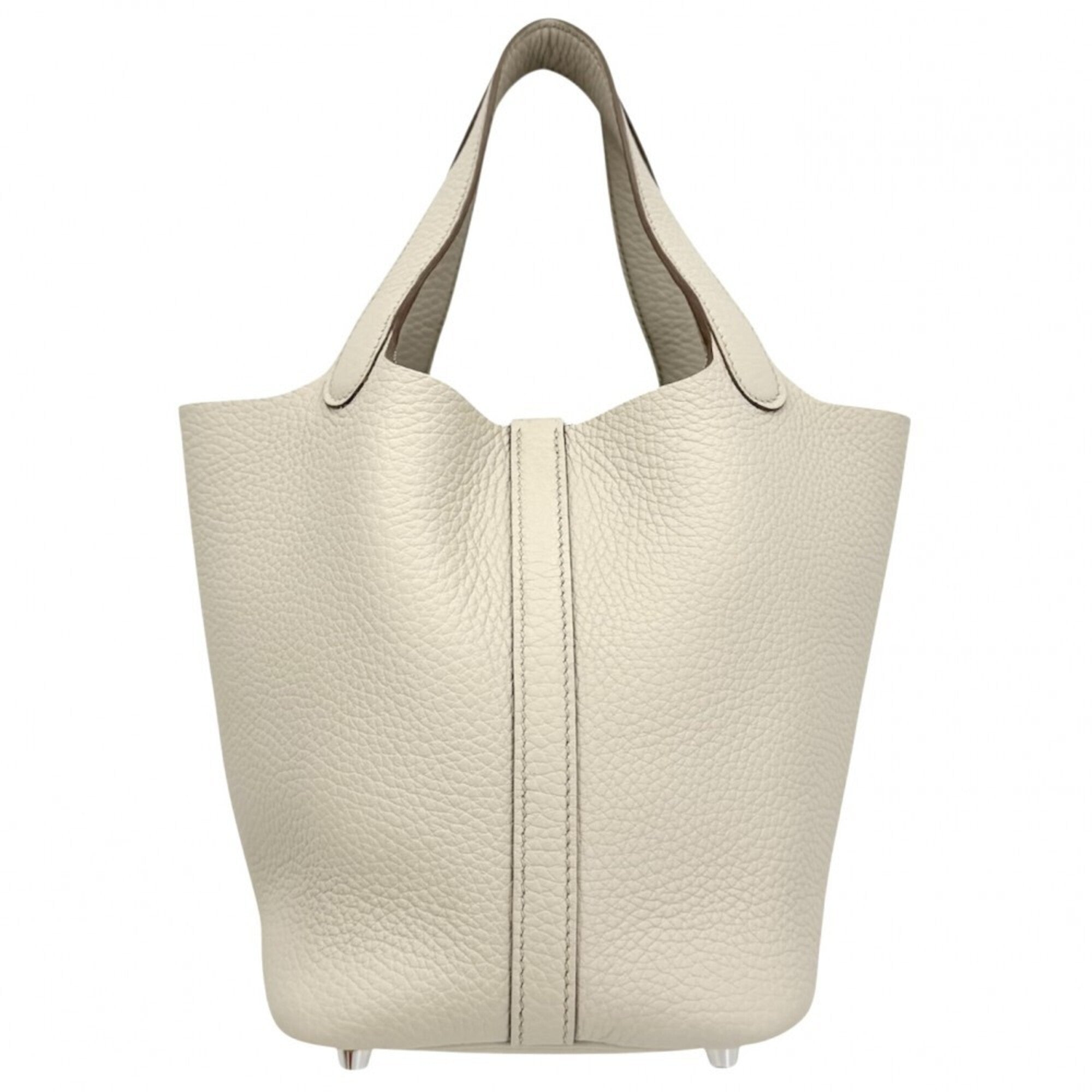 Hermes Ivory Leather Handbag (Pre-Owned)
