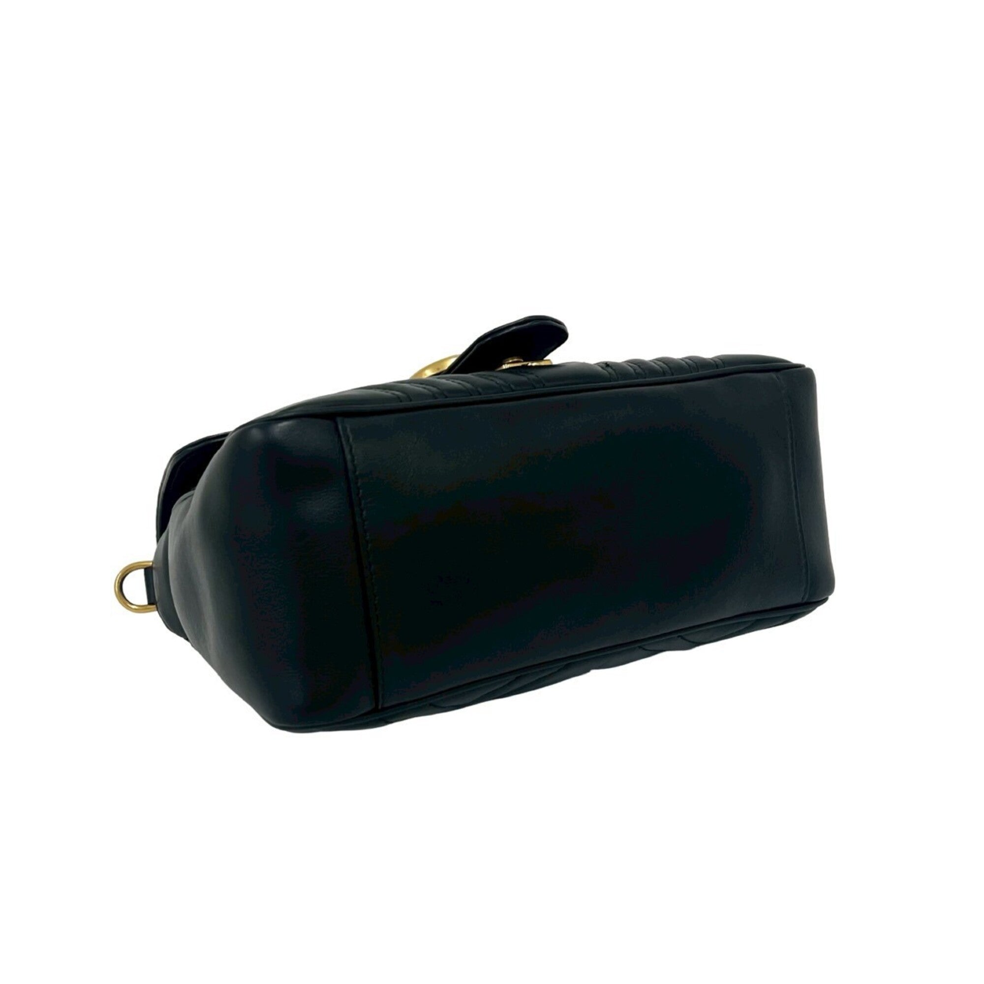Gucci Black Leather Handbag Pochette Shoulder Bag (Pre-Owned)