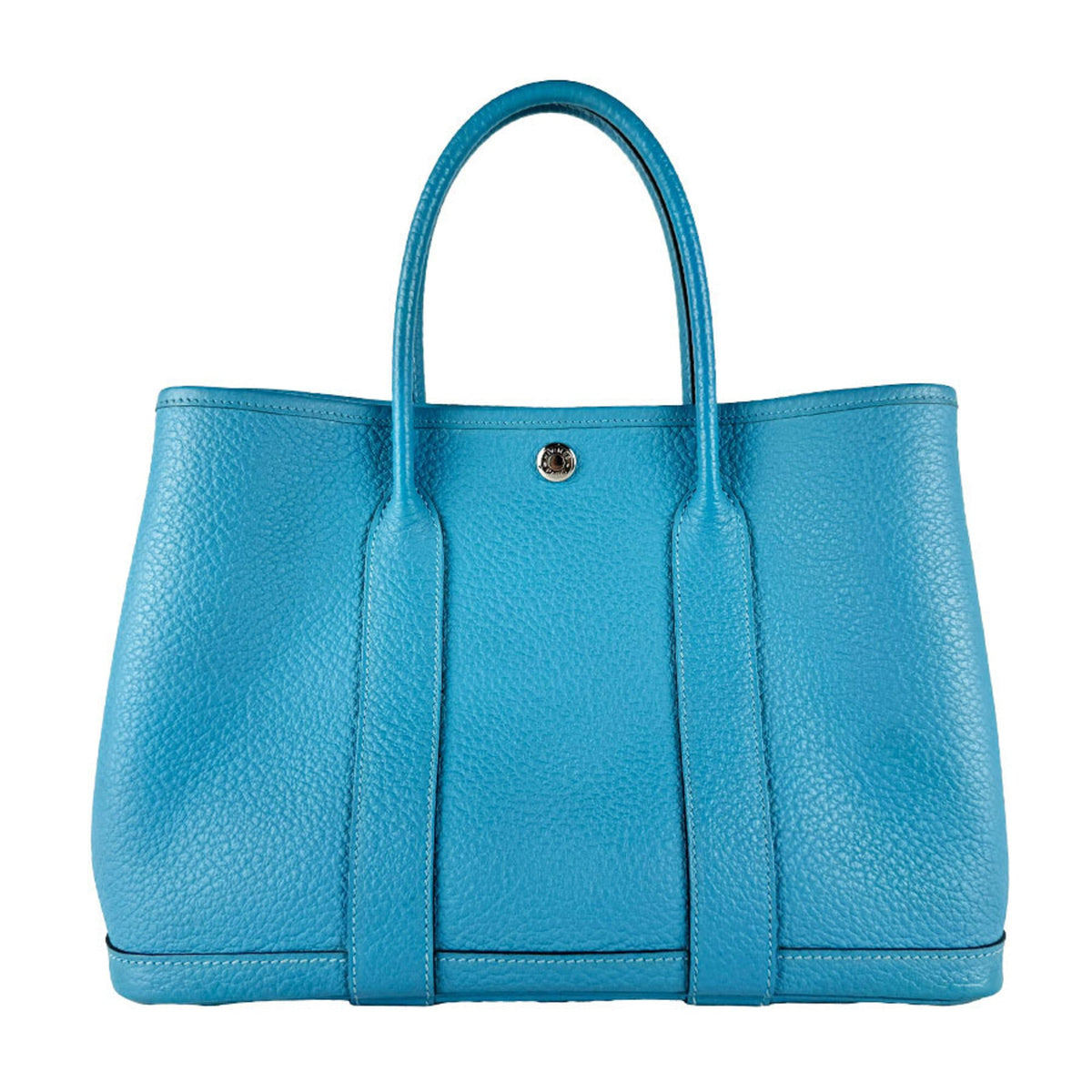 Hermes Blue Buffalo Leather Handbag (Pre-Owned)