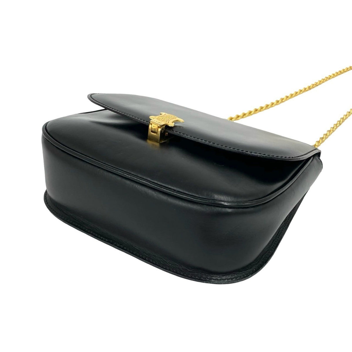 Celine Black Leather Pochette Shoulder Bag (Pre-Owned)