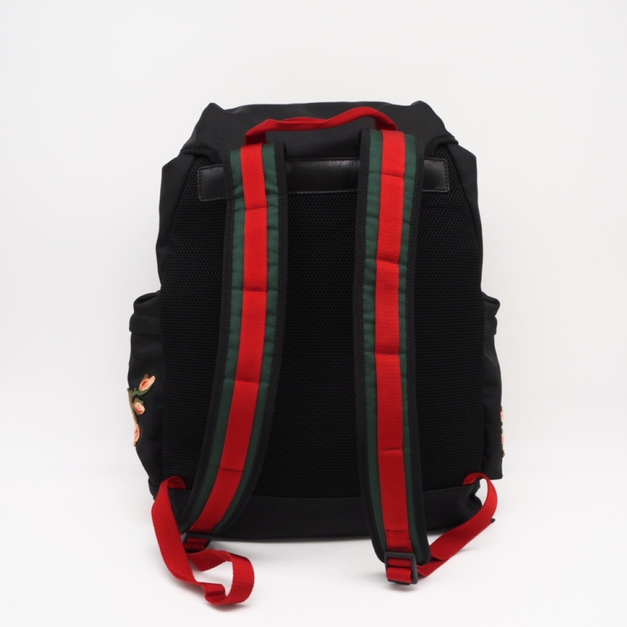 Gucci Black Multi-Color Nylon Backpack (Pre-Owned)