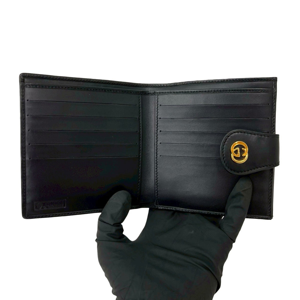 Gucci Black Leather Pvc Wallet (Bi-Fold) (Pre-Owned)